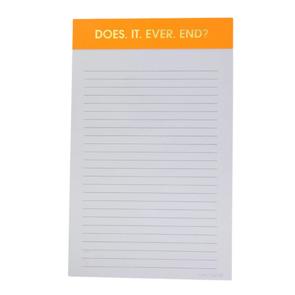 Does It Ever End Notepad