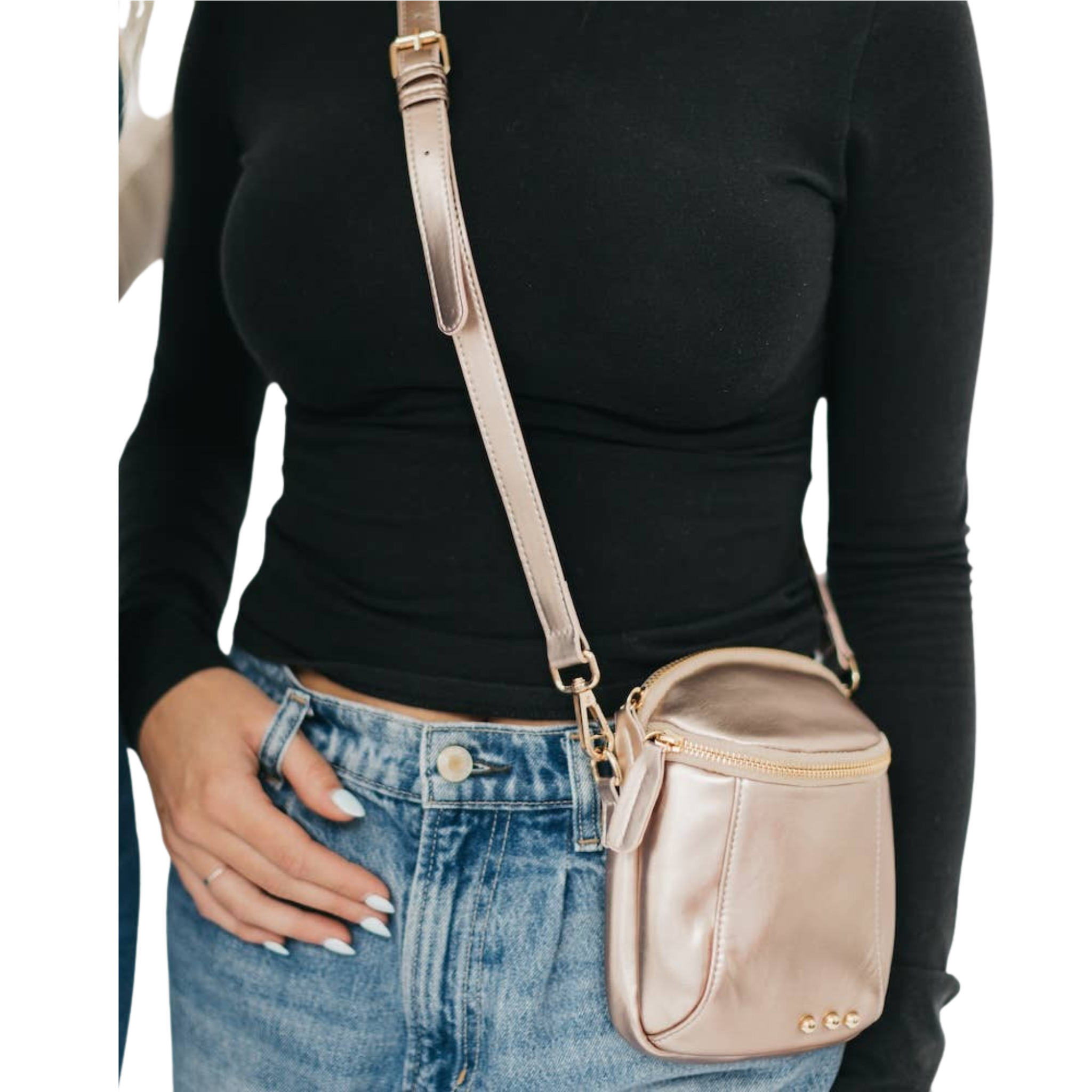 Ellie Crossbody Bag | Metallic Gold