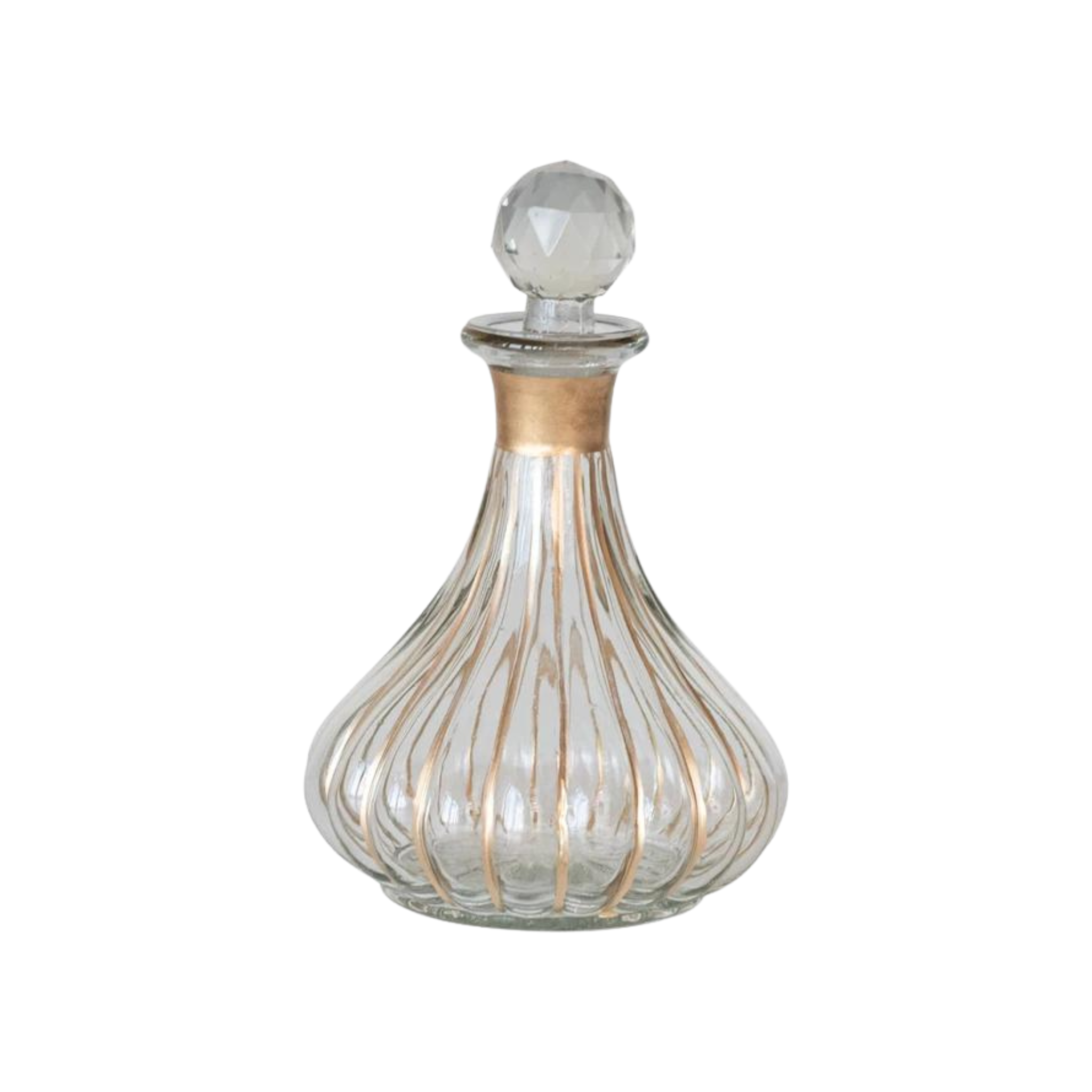 Blown Glass Fluted Mini Decanter