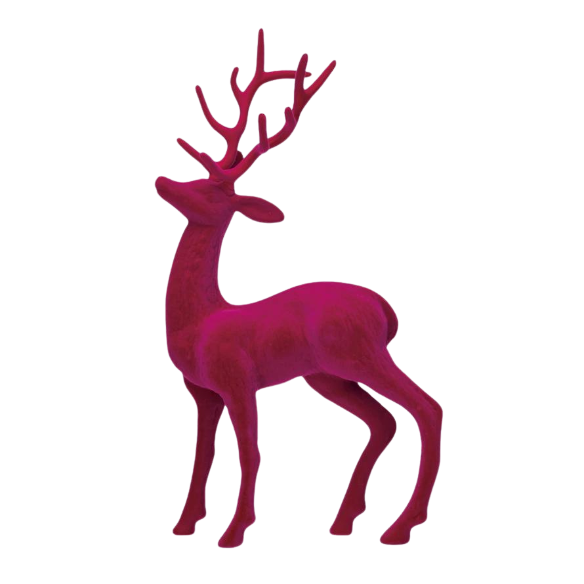 Flocked Standing Deer