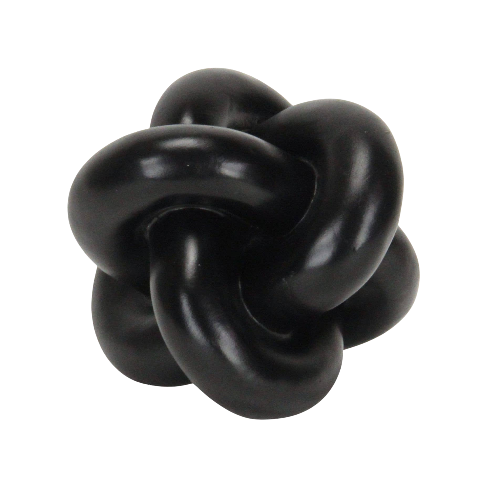 Minyoro Resin Chain Knot Sculpture | Black