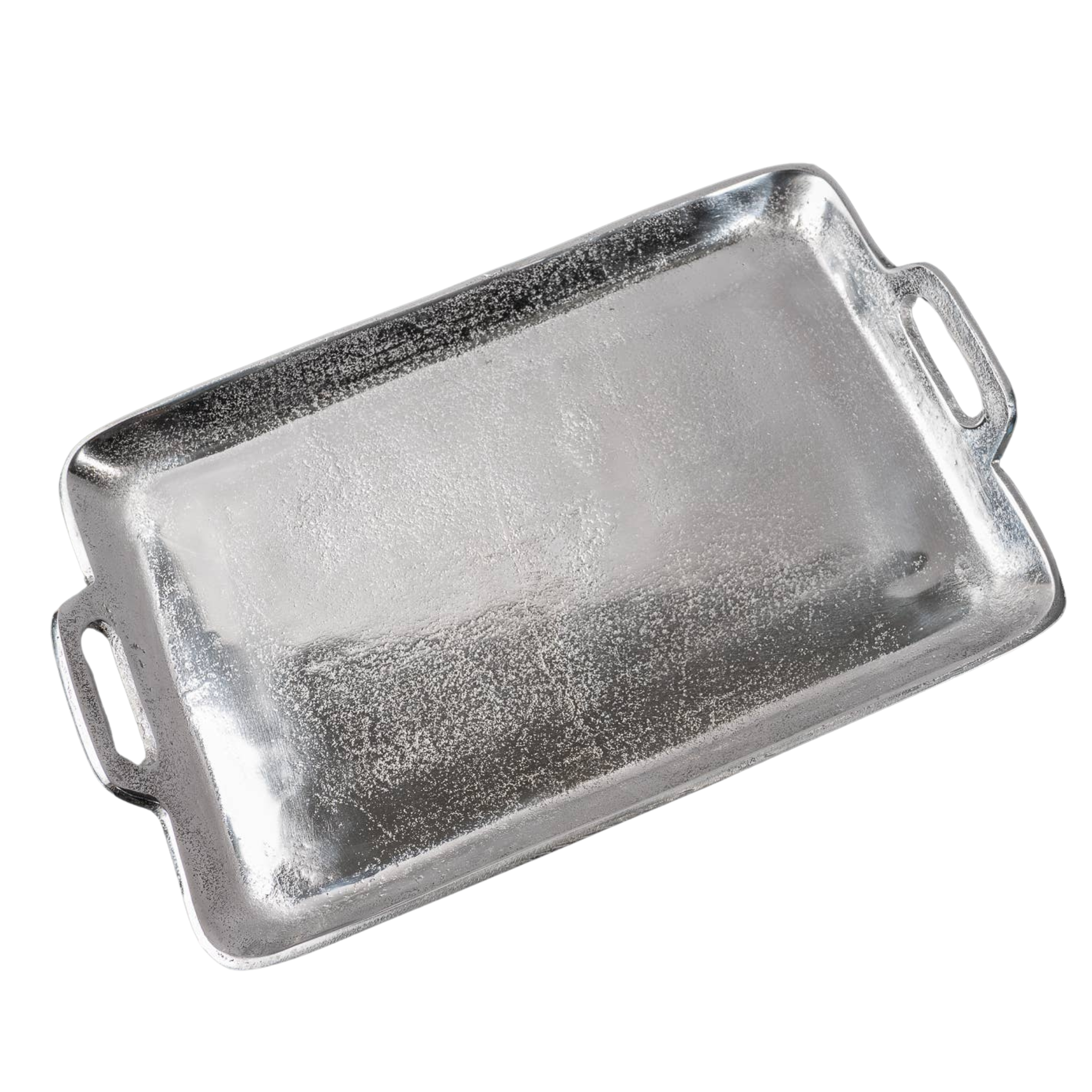 Silver Textured Serving Tray