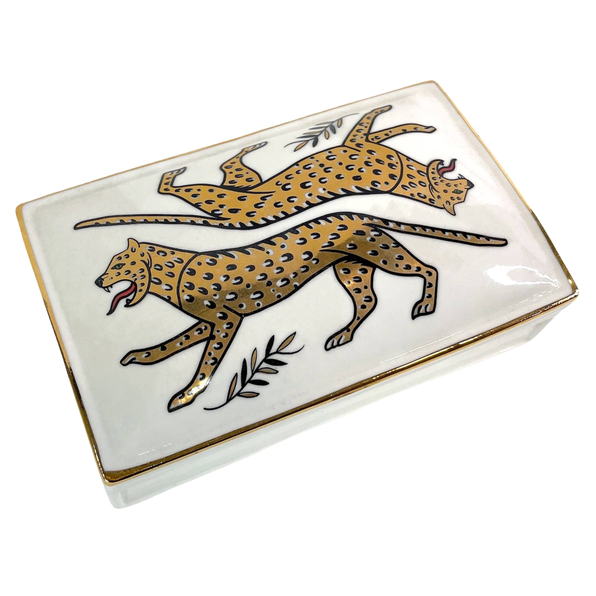 Duo Leopard Ceramic Box