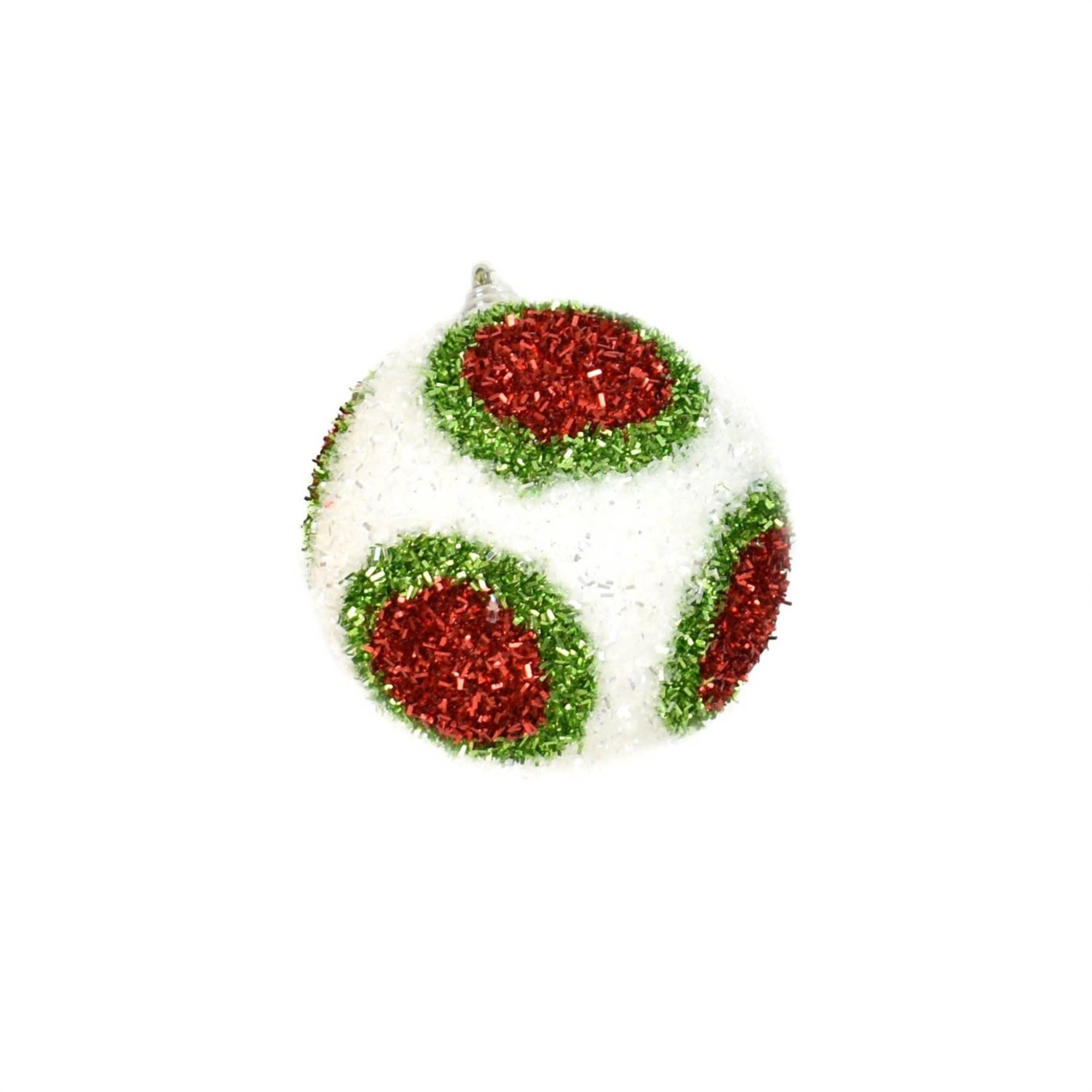 Dot Tinsel Ball Ornament | 4"