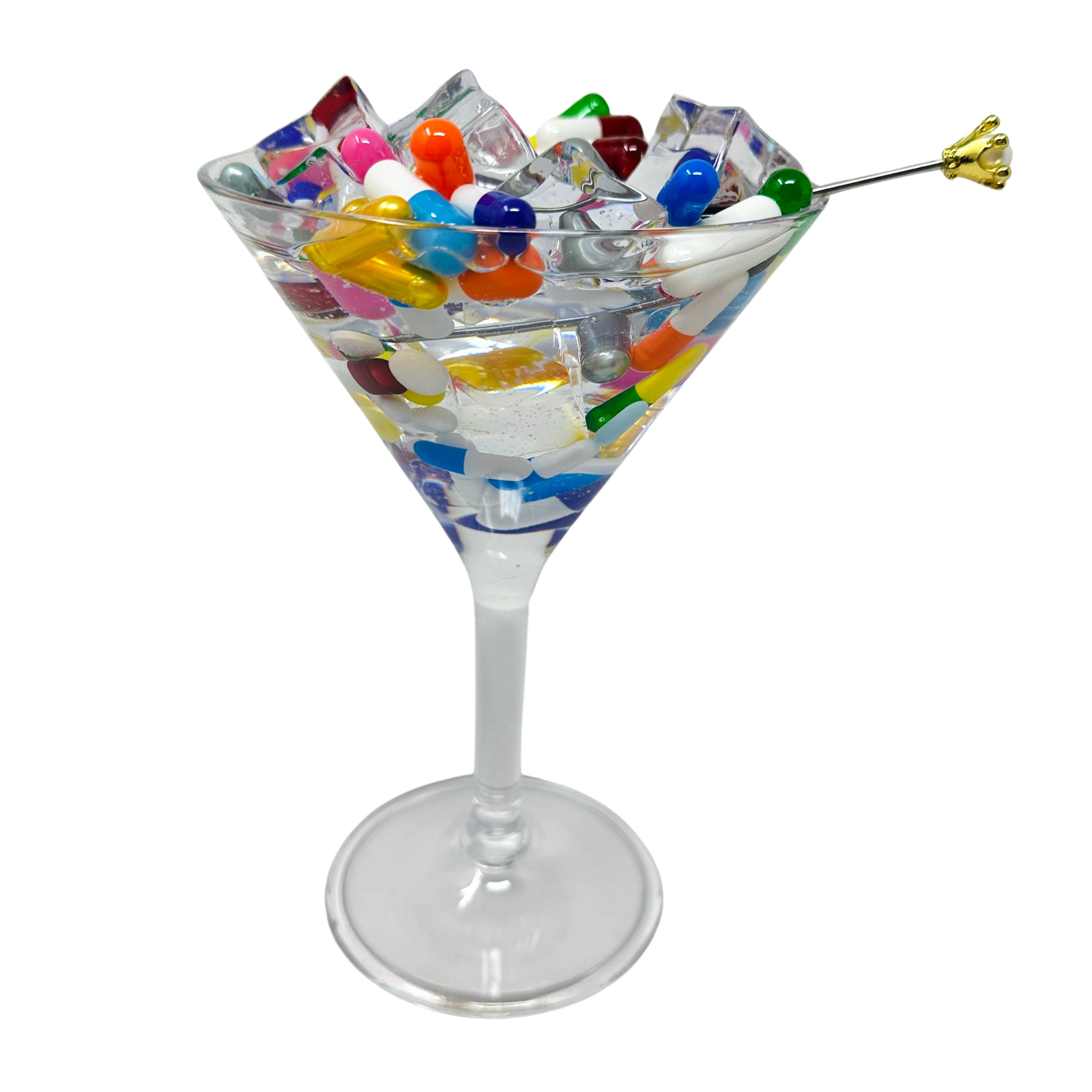 Drink Your Meds Pill Martini Glass