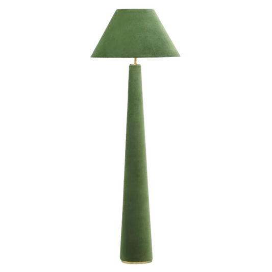 Graham Velvet Floor Lamp | Moss Green