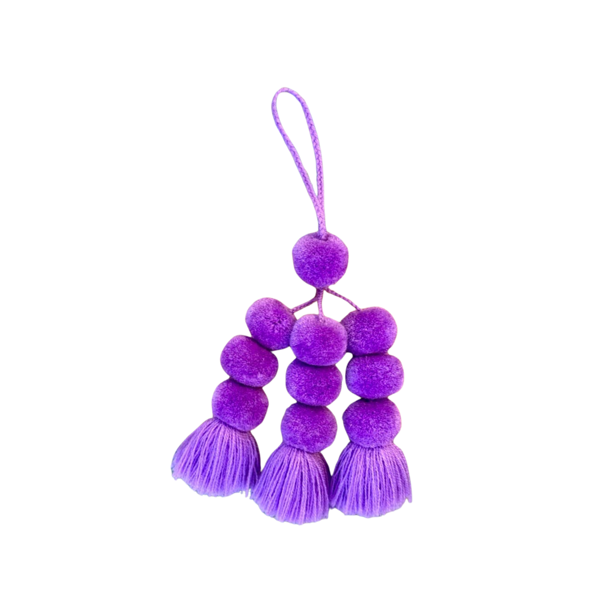 Three Strand Pompons | Lavender