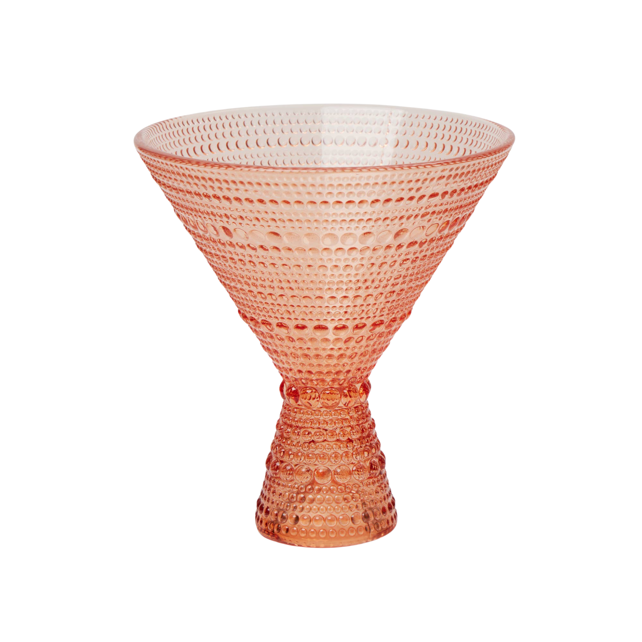 Dotted Martini Glass | Peach