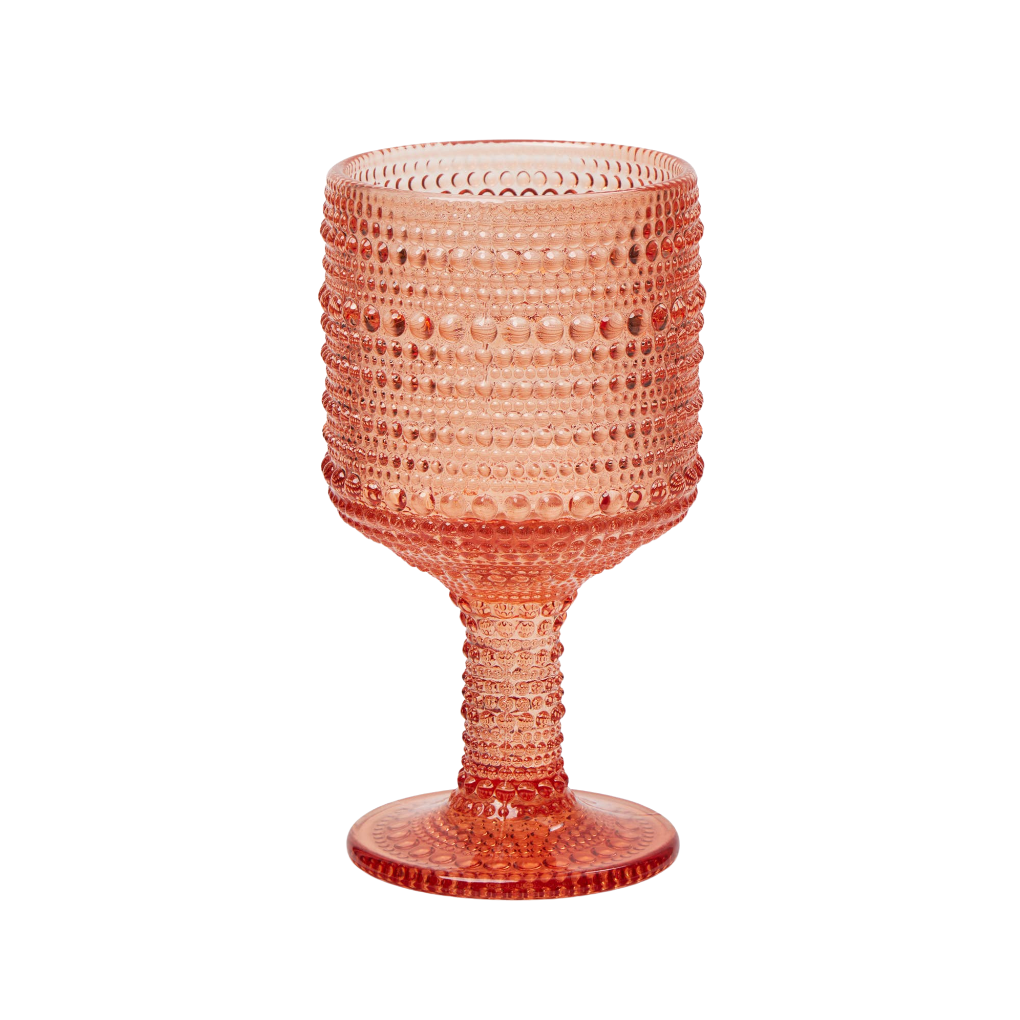 Dotted Wine Glass | Peach