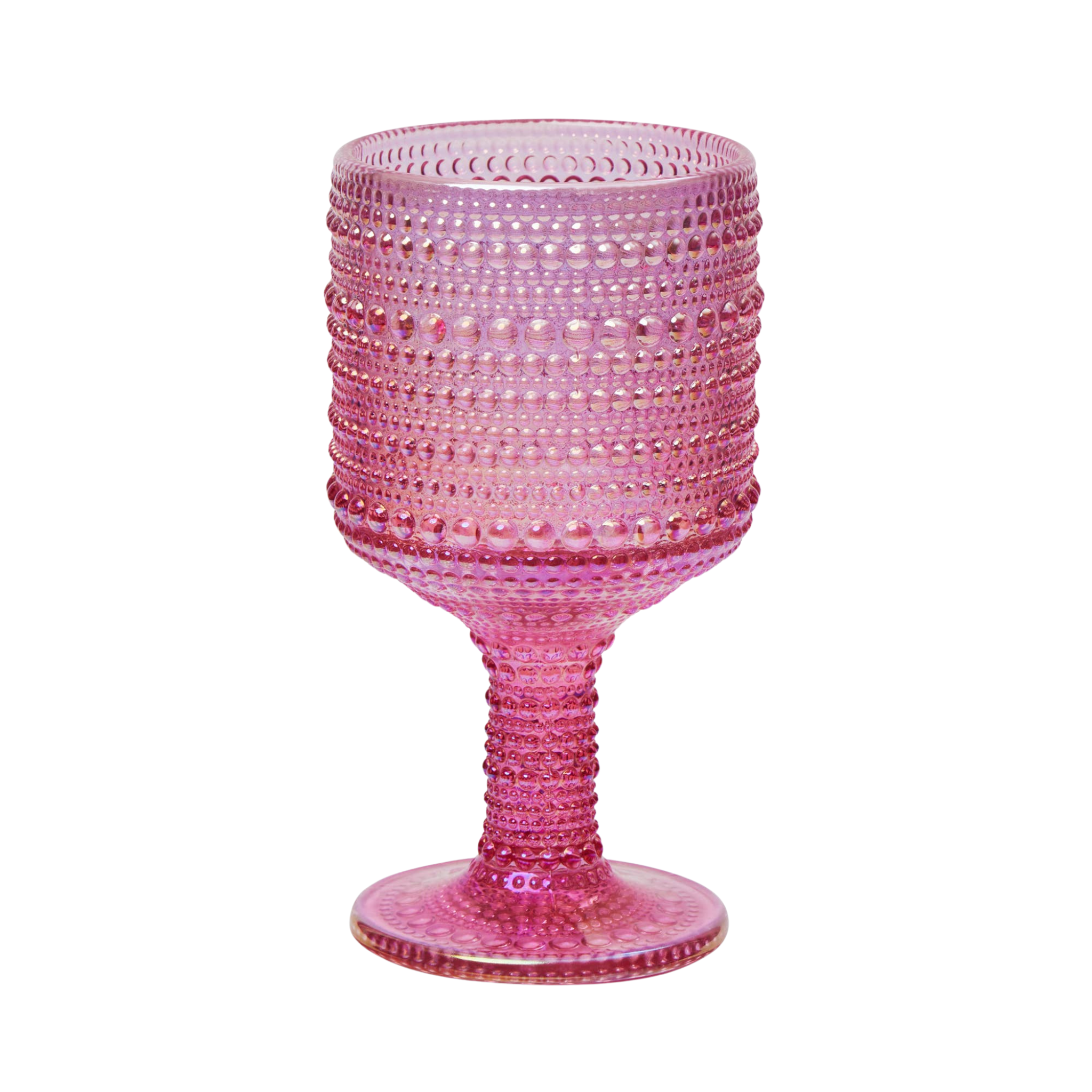 Dotted Wine Glass | Pink