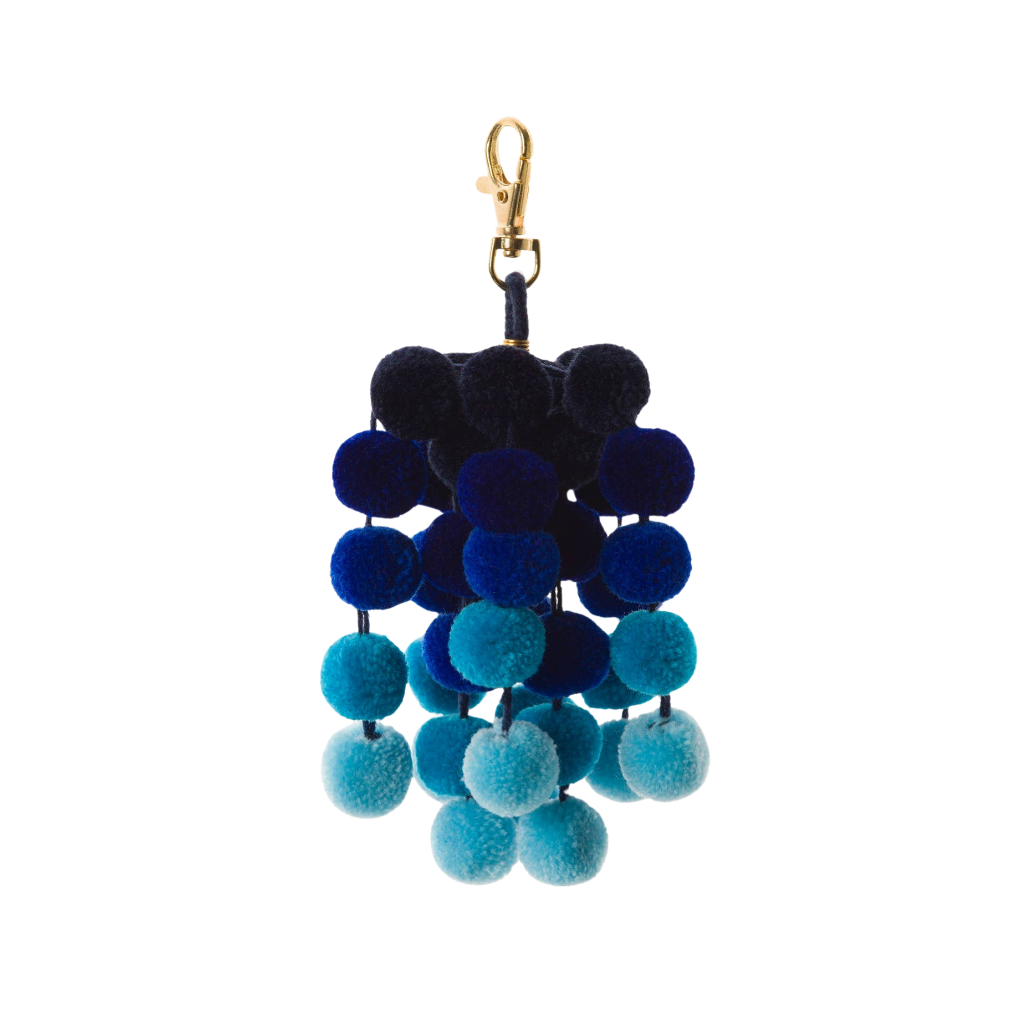 Pom Pom Bag Mini Charm | Blue Ombre