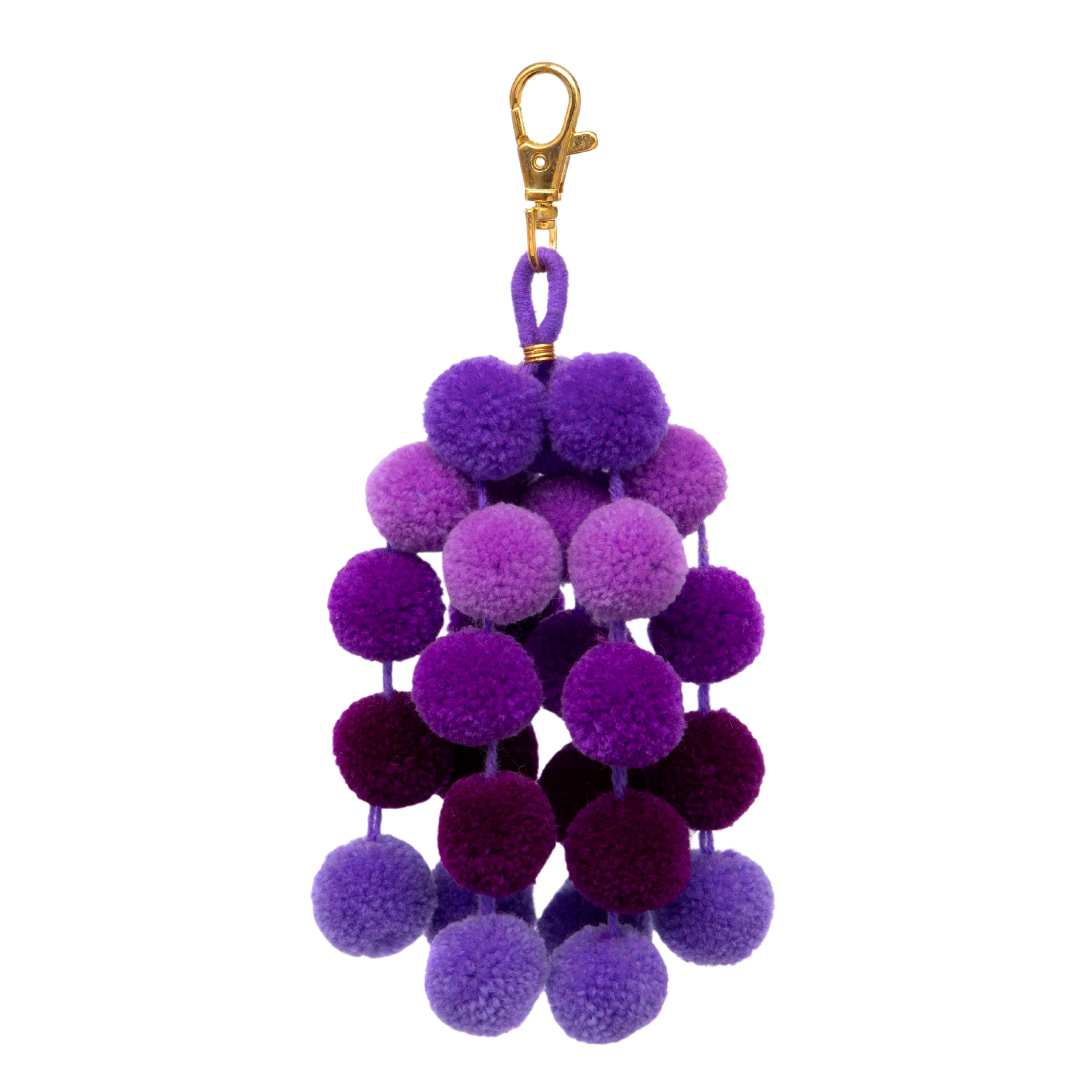 Pom Pom Bag Mini Charm | Lilac Ombre