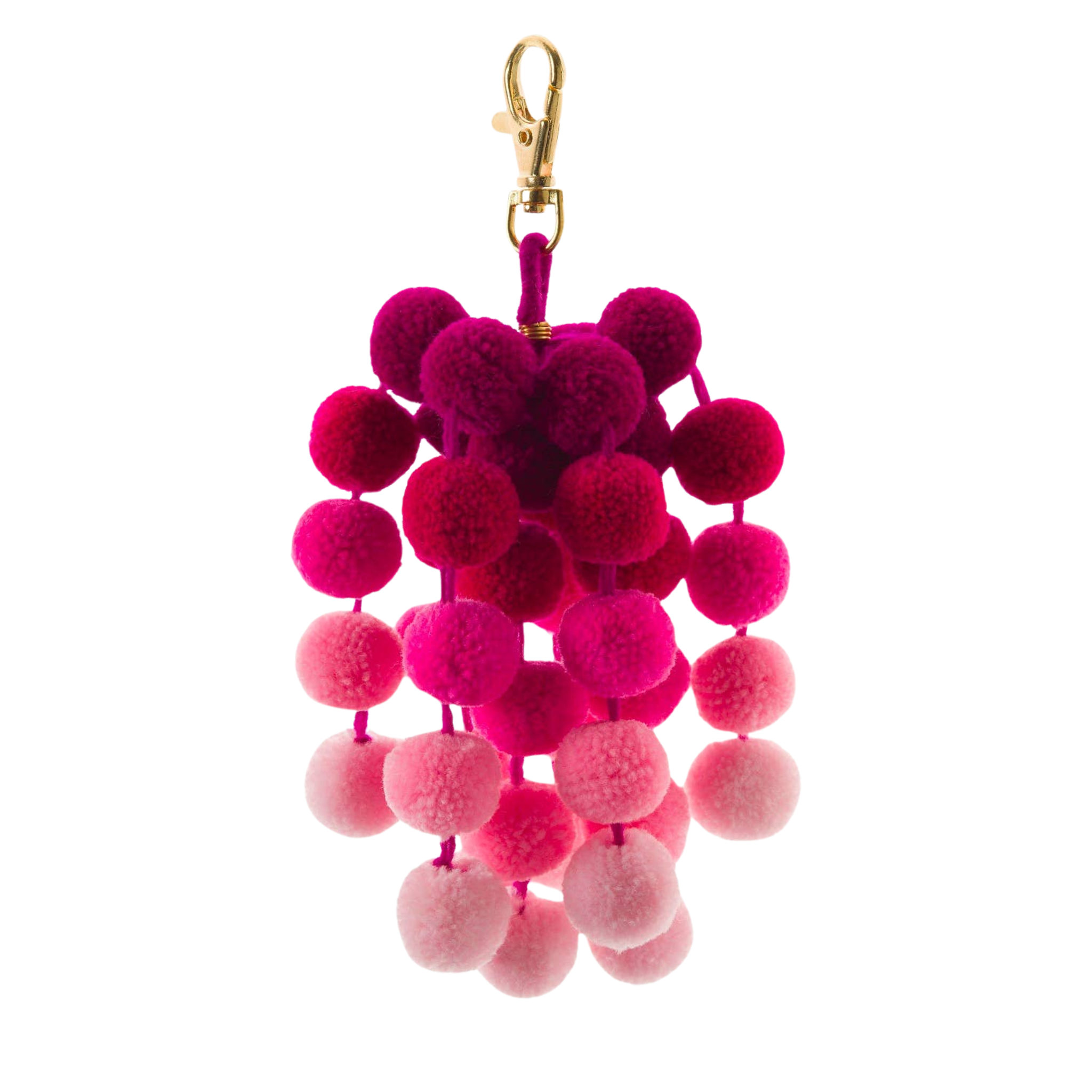 Pom Pom Bag Mini Charm | Pink Ombre