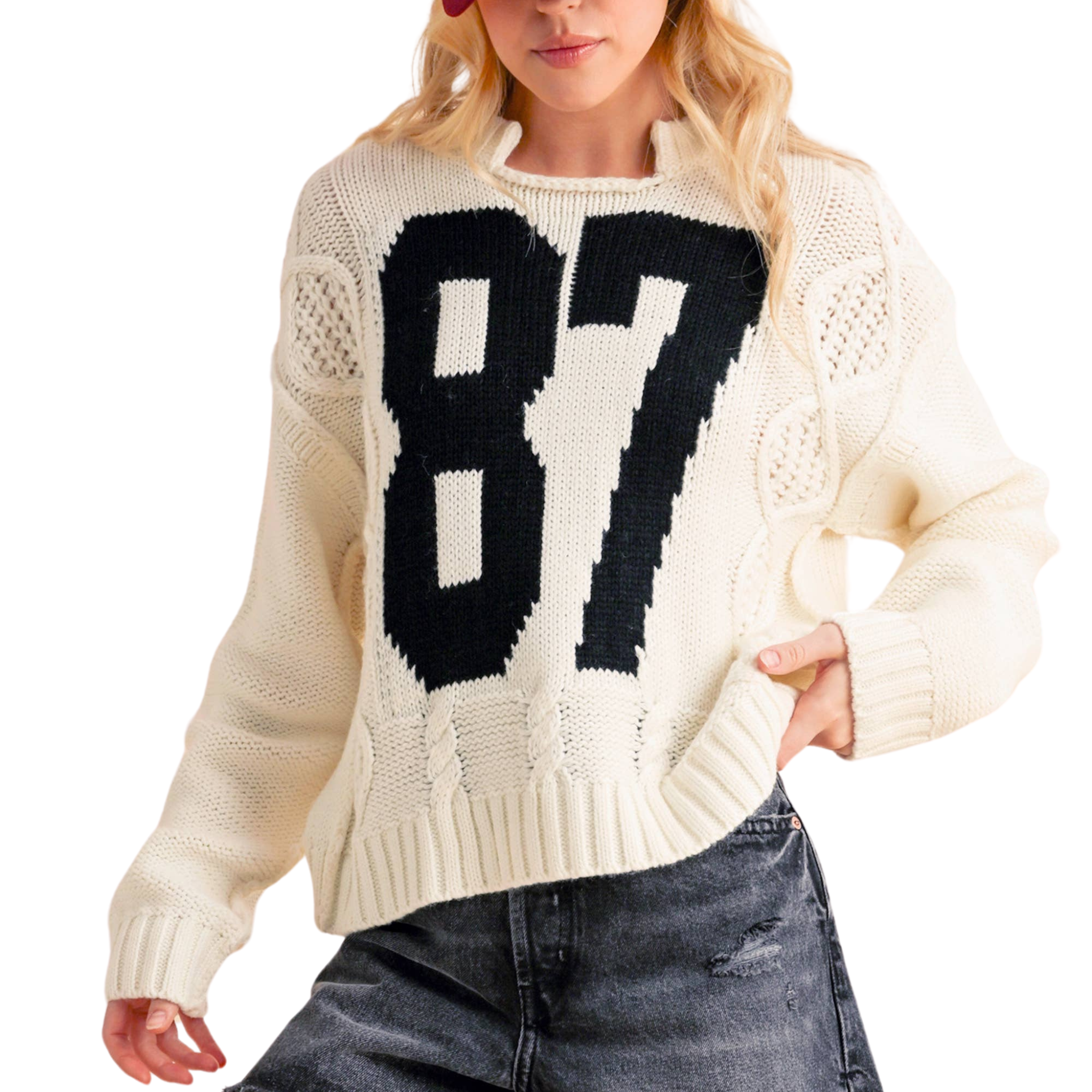 Valorie Sweater | White