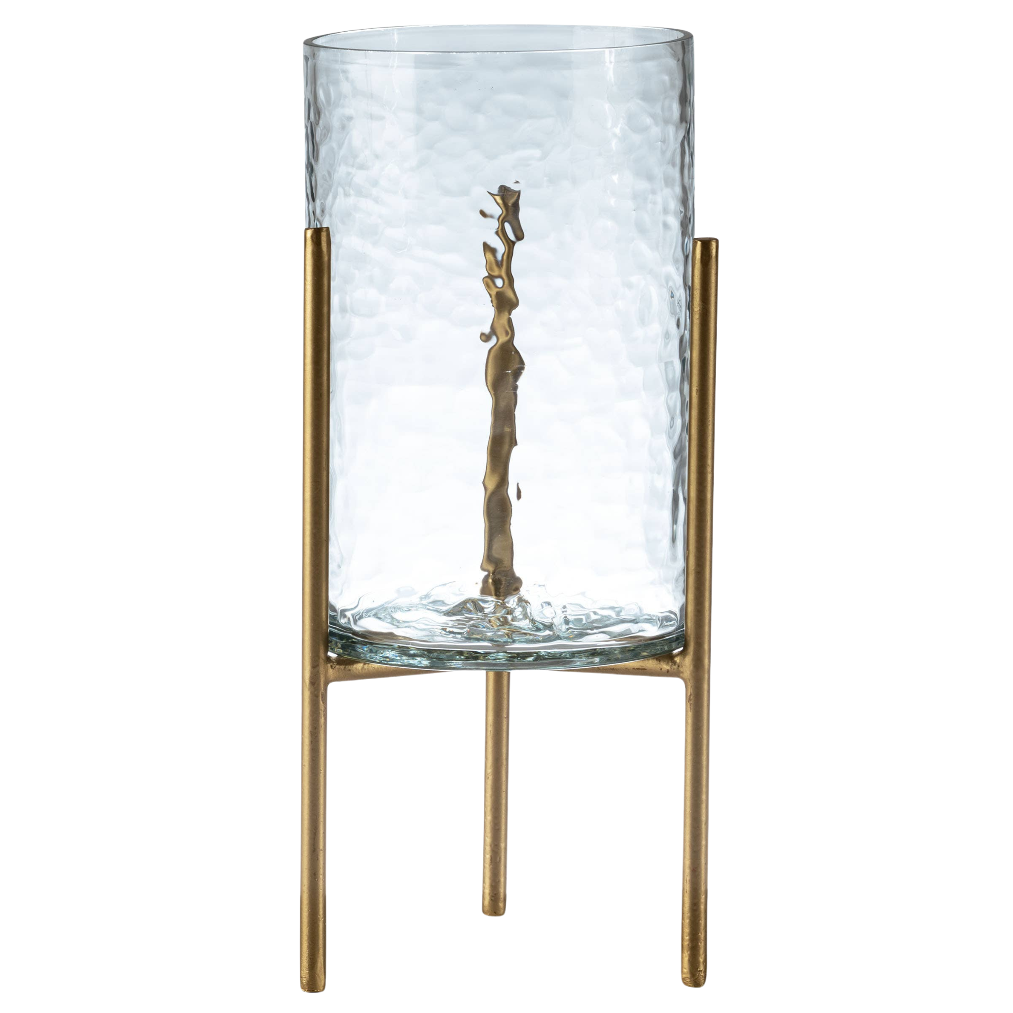 Riley Hammered Glass Hurricane | Medium