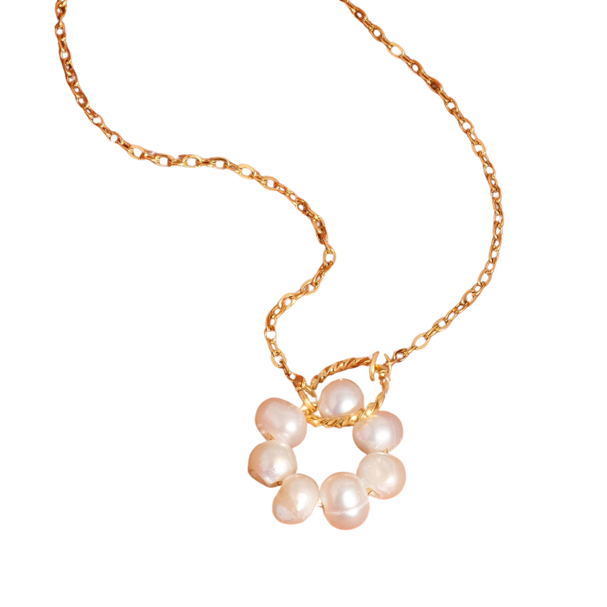 Bedelia Pearl Halo Necklace