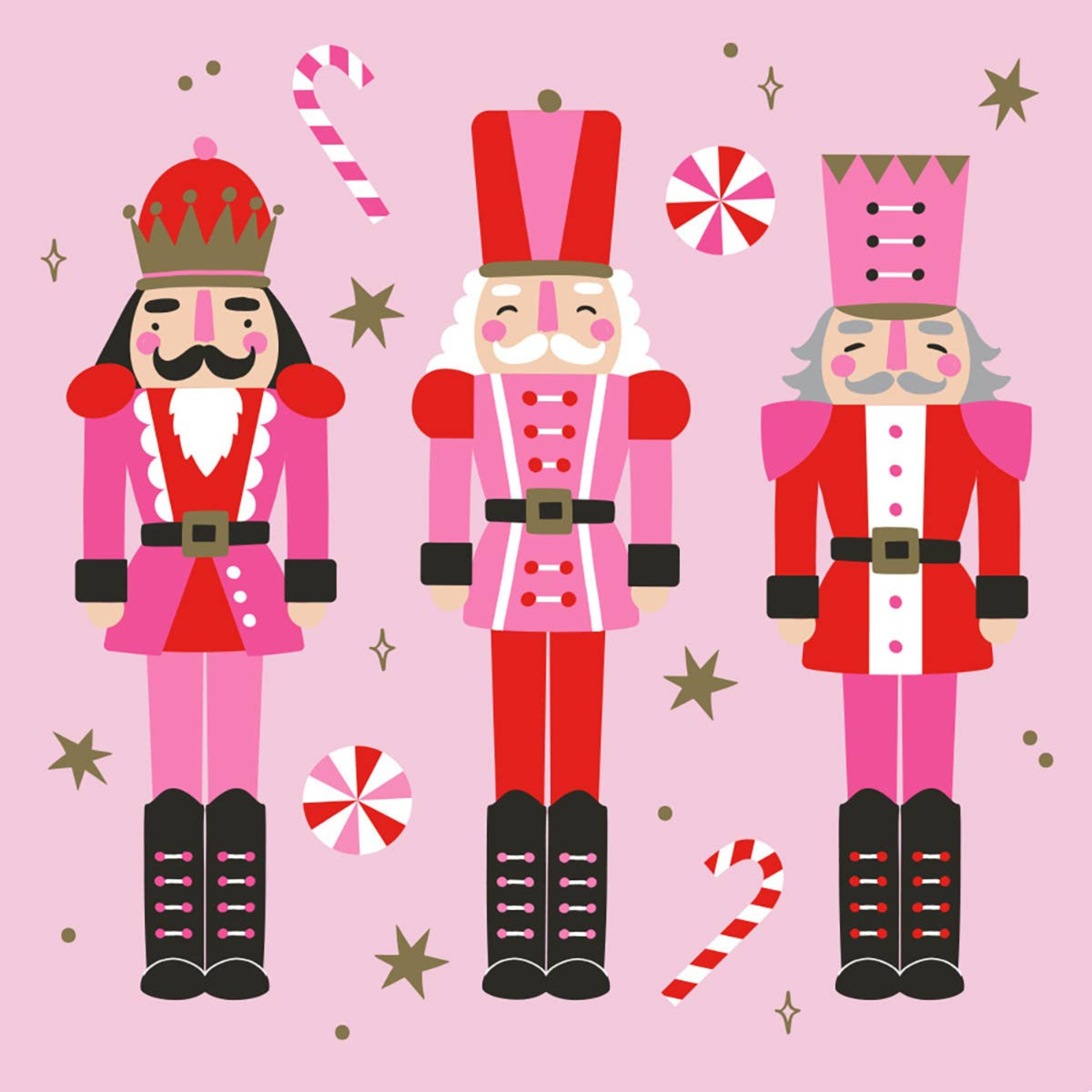 Holiday Cocktail Napkins | 3 Nutcrackers