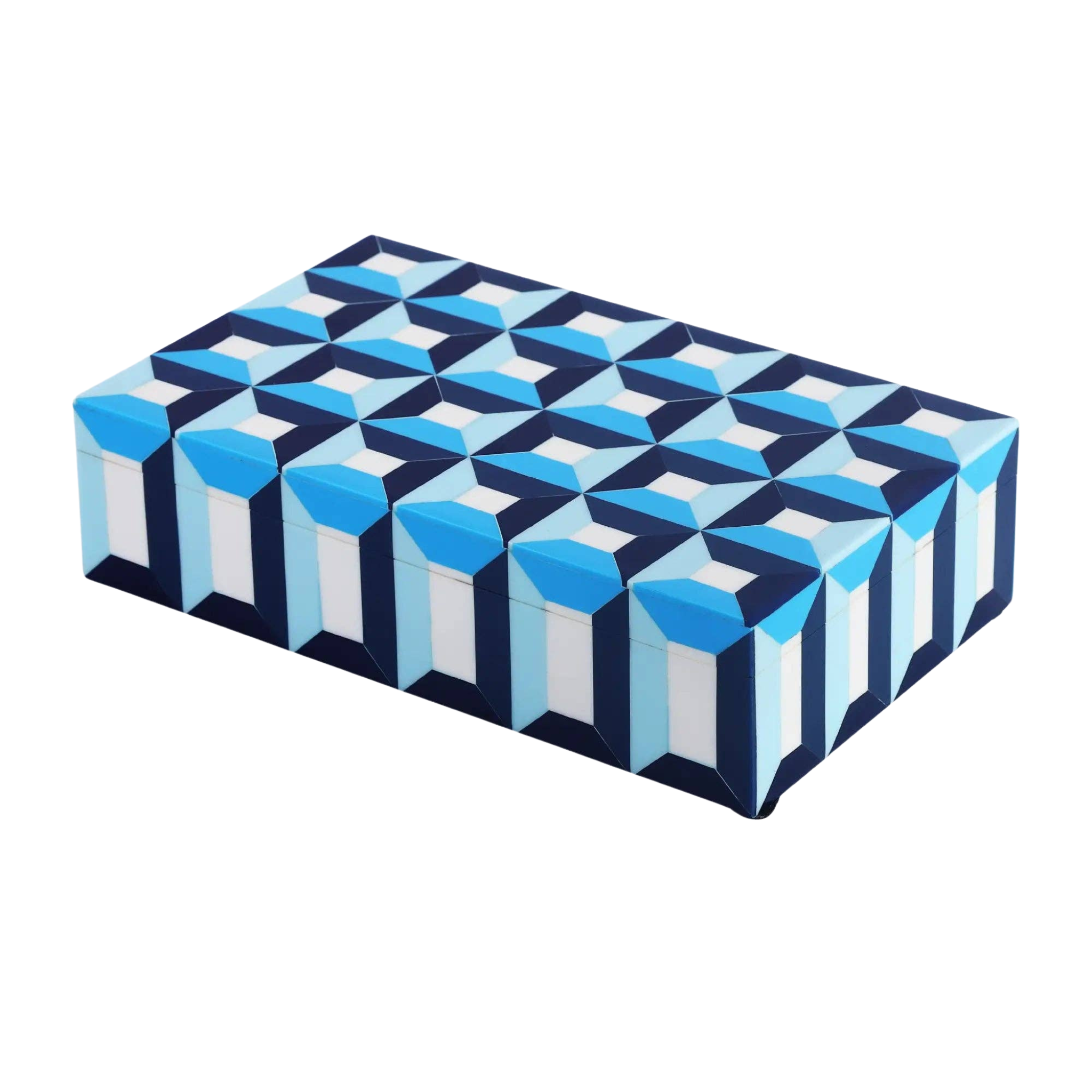 Modern Blue, Black & White Box | 10" x 6"