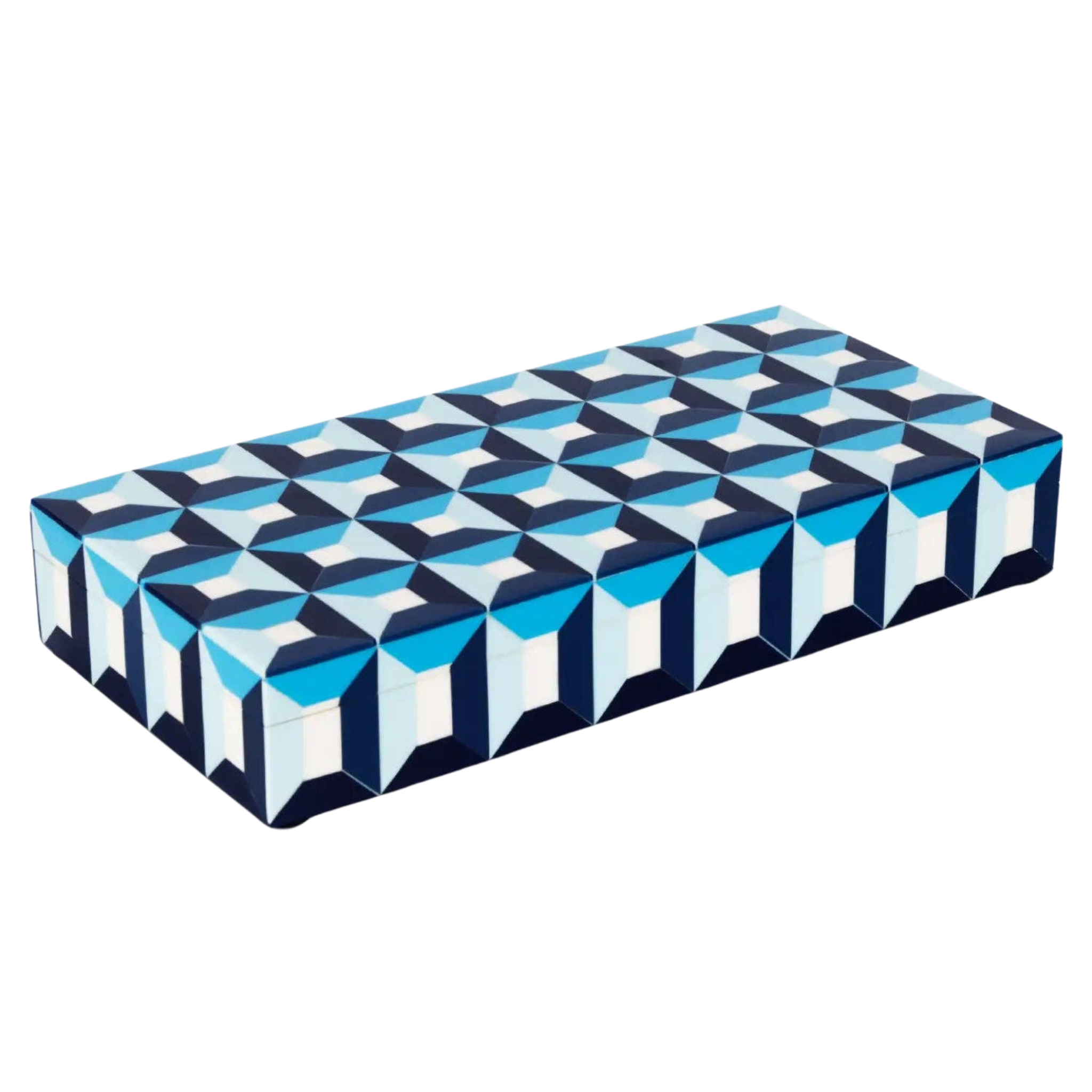 Modern Blue, Black & White Box | 12" x 6"