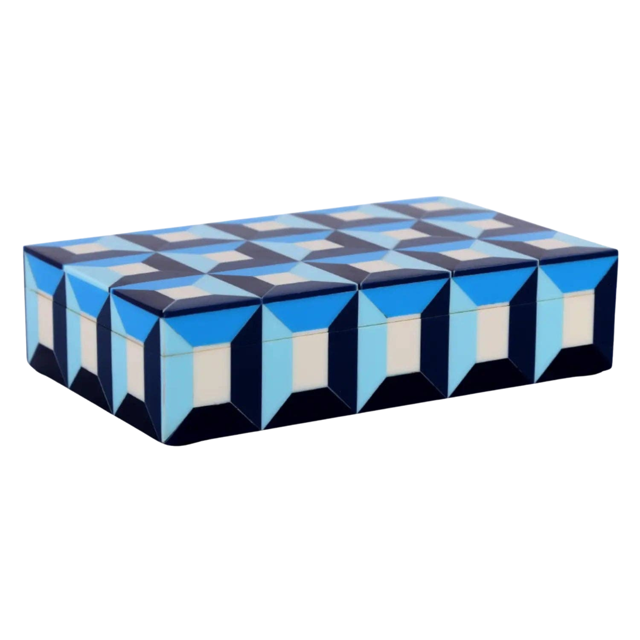 Modern Blue, Black & White Box | 8" x 5"