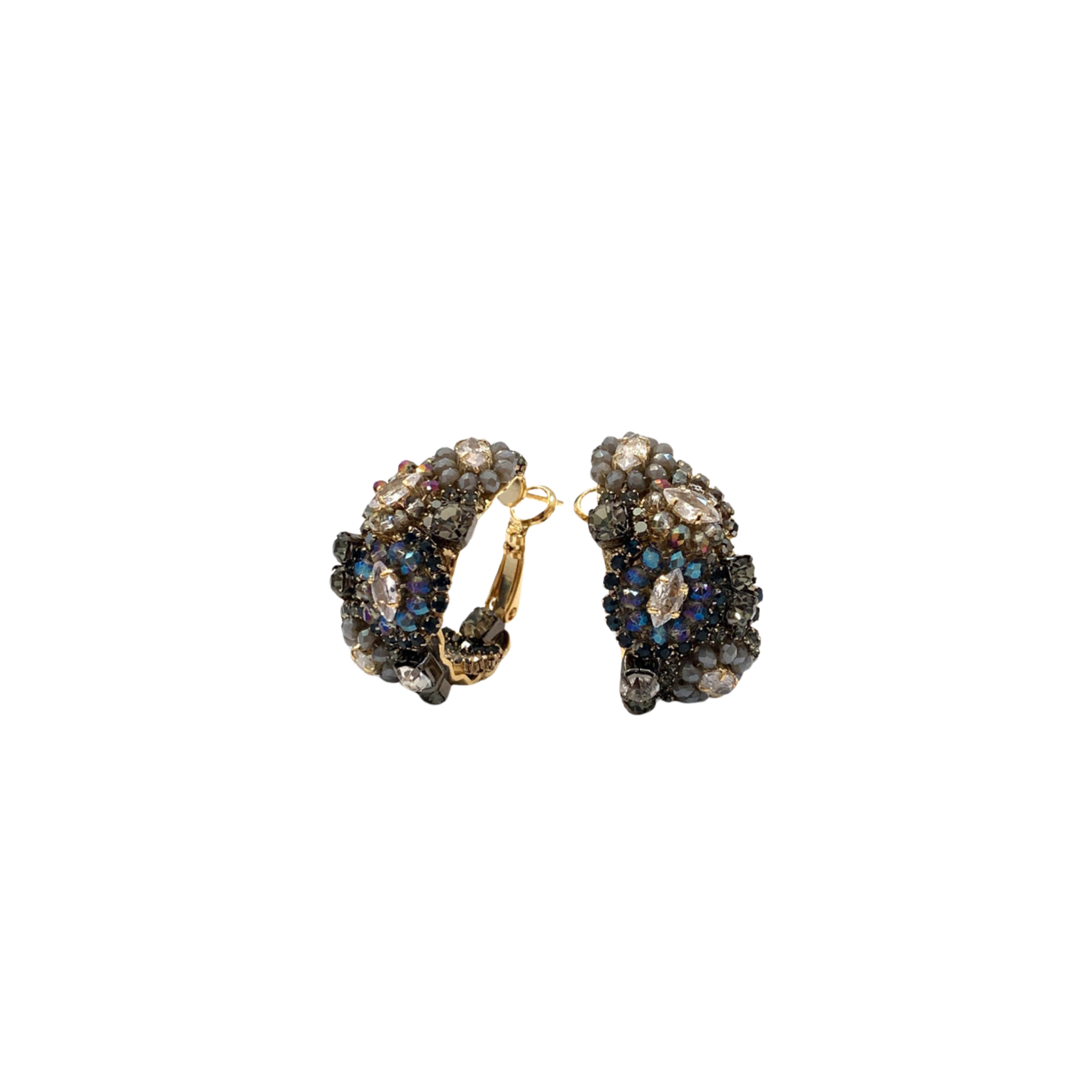 Leah Hoop Earrings | Blue