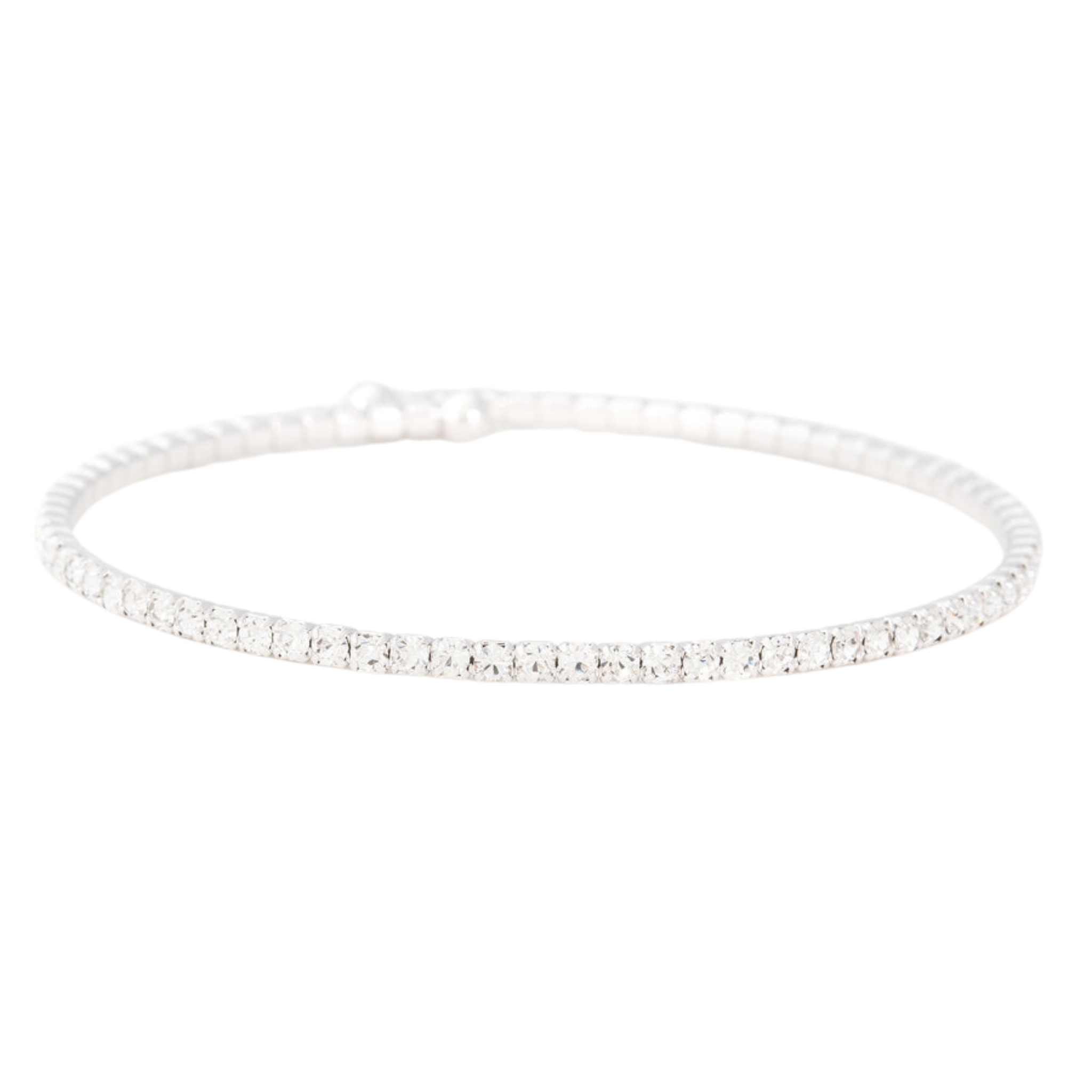 Clear Bangle | White Gold