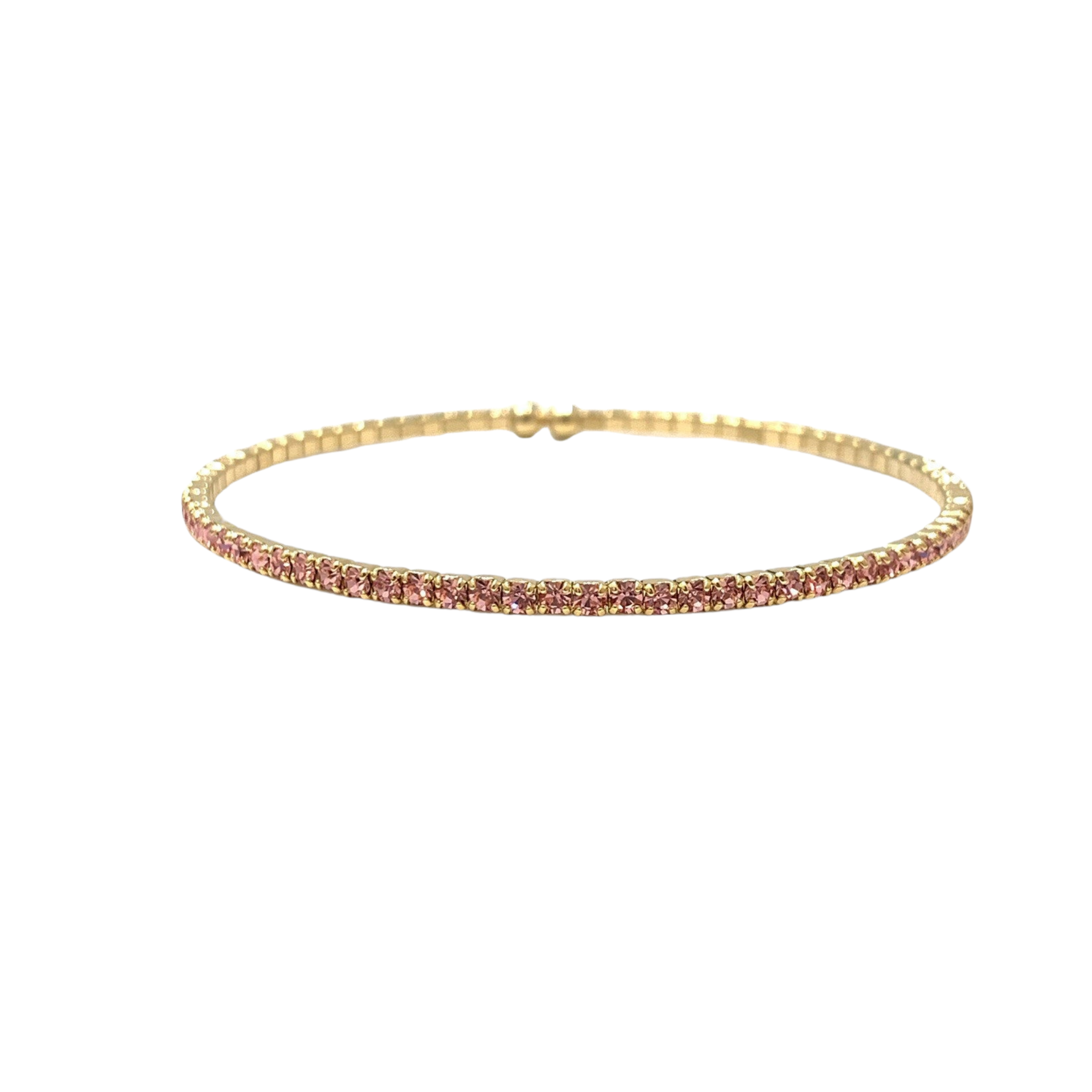 Single Row Bangle | Pink