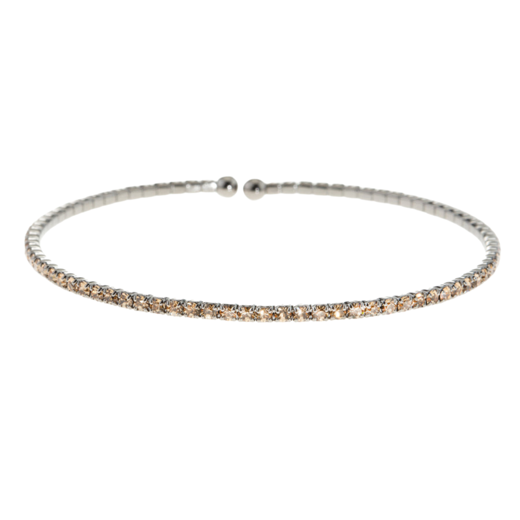 Topaz Bangle | Gun Metal Finish