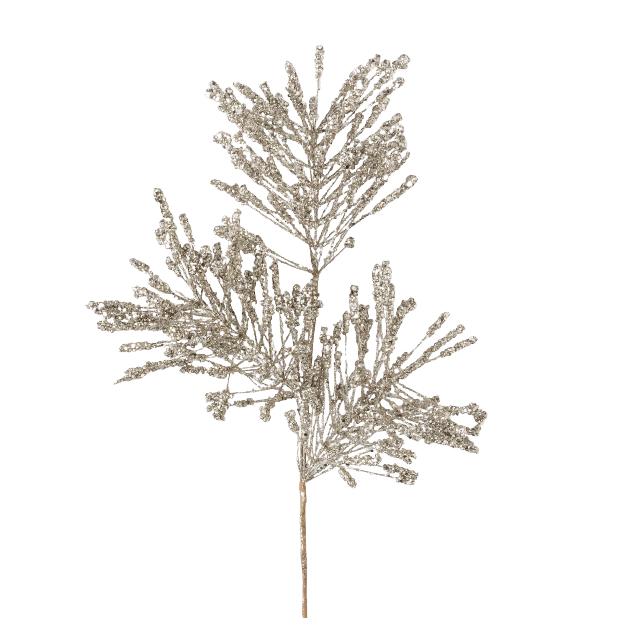 Sparkly Silver Tinsel Spray | 29"