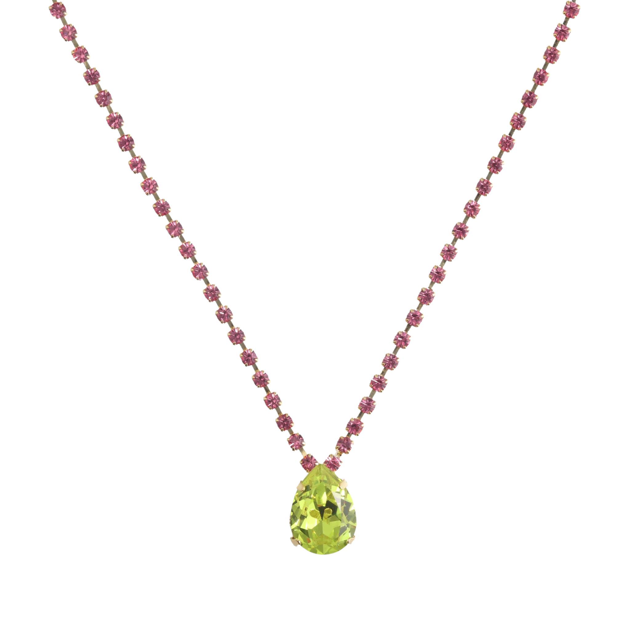 Milli Necklace In All The Colors | Chartreuse & Rose