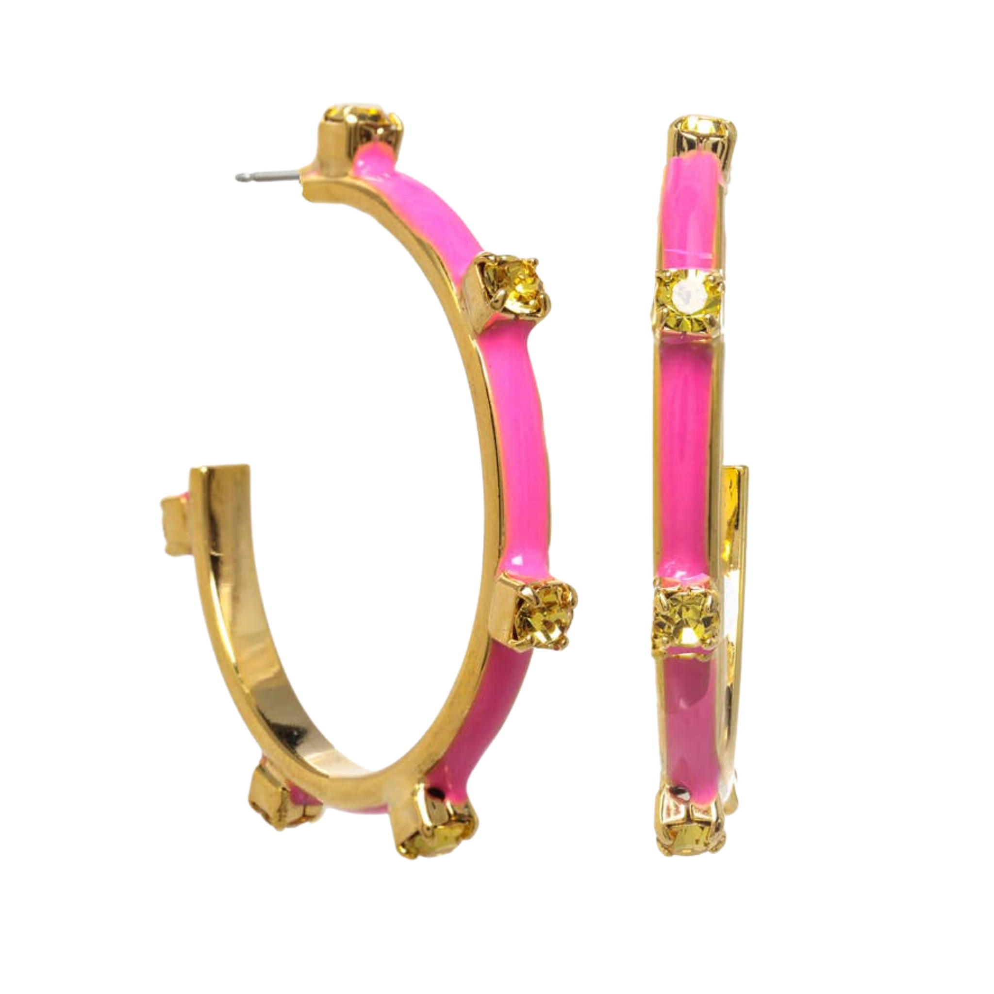 Everly Hoops | Pink & Sunflower