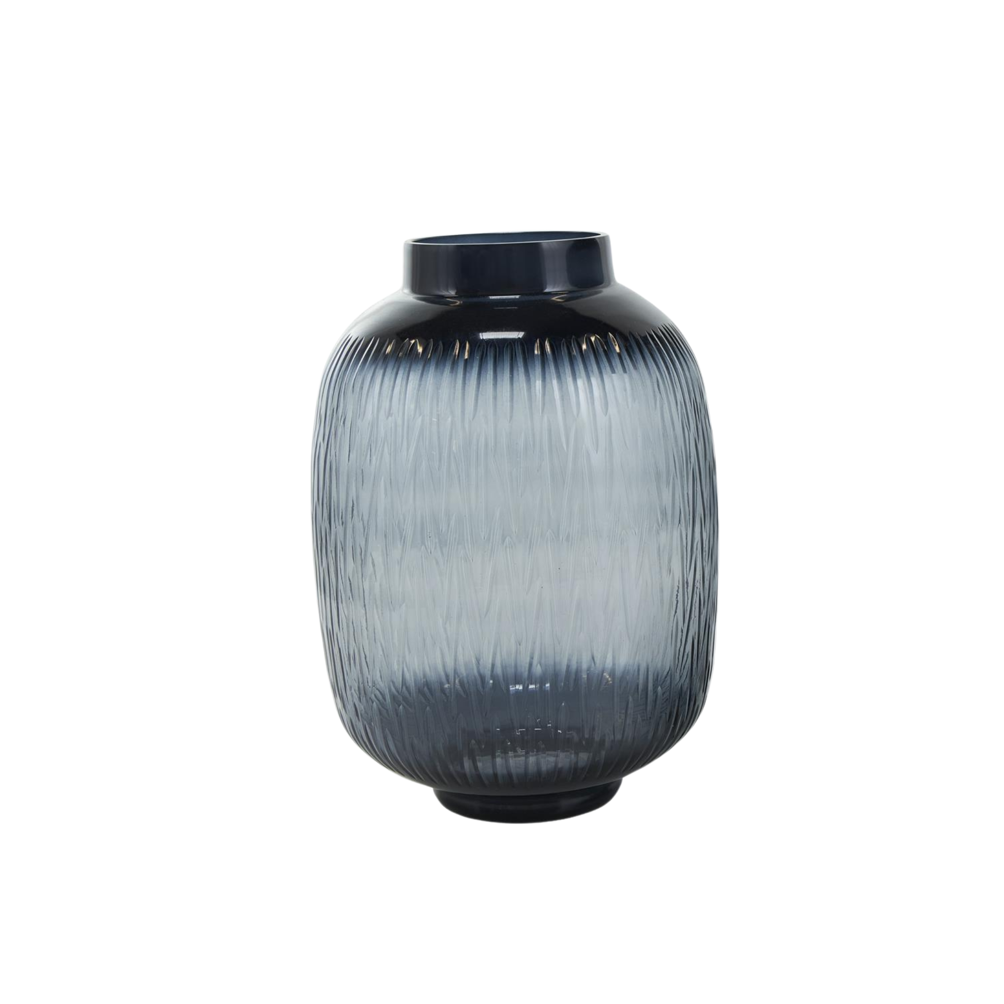 Black Glass Textured Vase | 2 Sizes