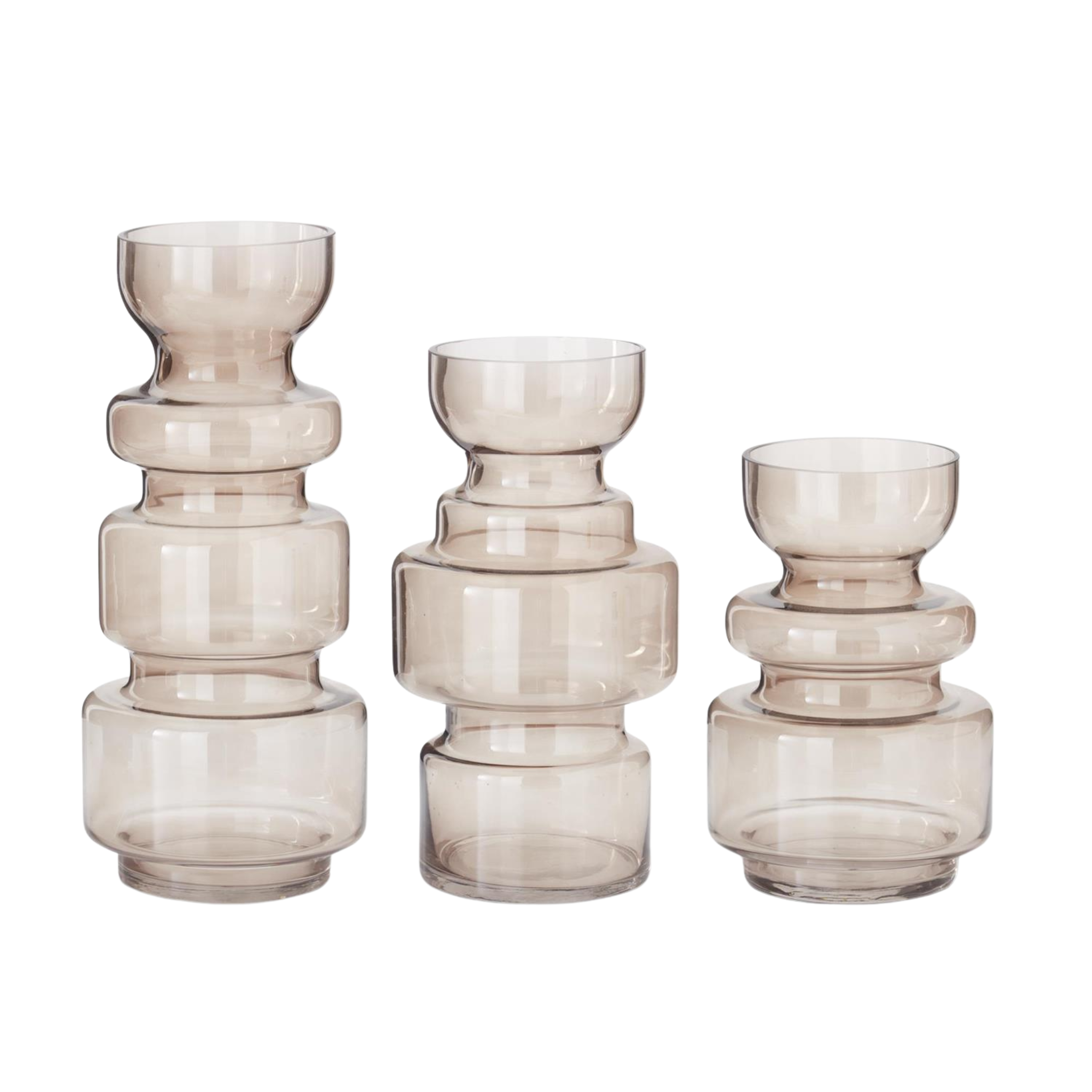 Brown Transparent Modern Vase (3 size options)