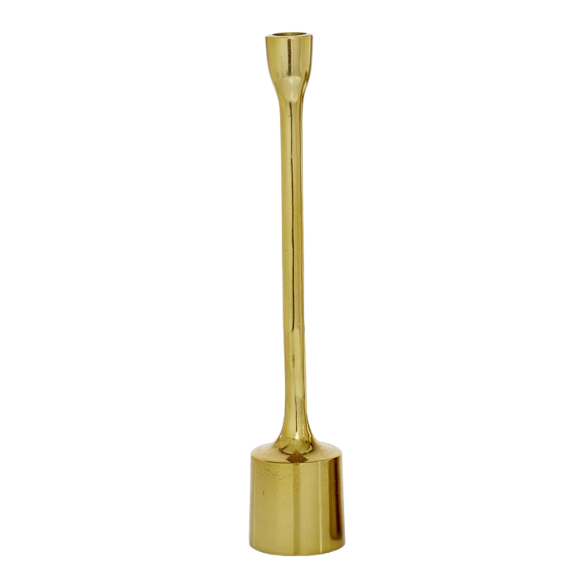 Cosmopolitan Gold Aluminum Taper Candle Holder (3 sizes)