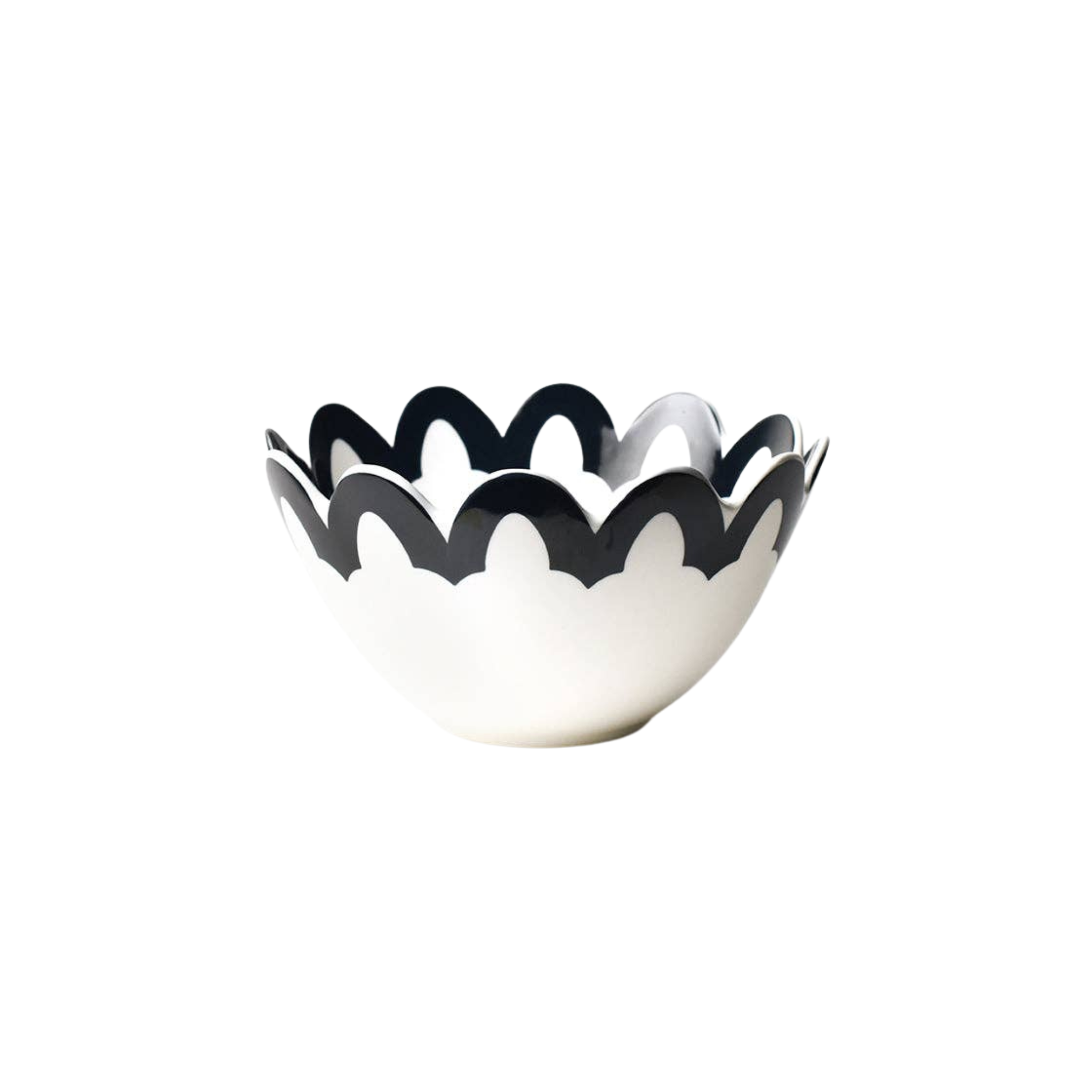 Black Arabesque Scallop 9 Bowl