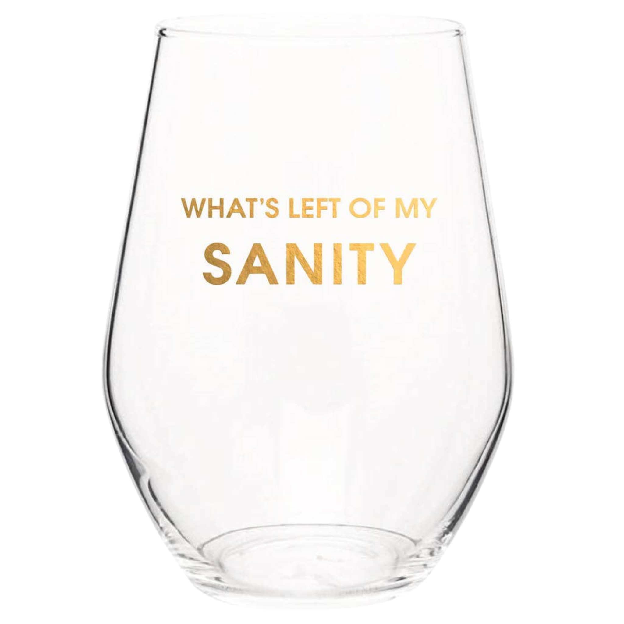 Left of My Sanity Wine Glass