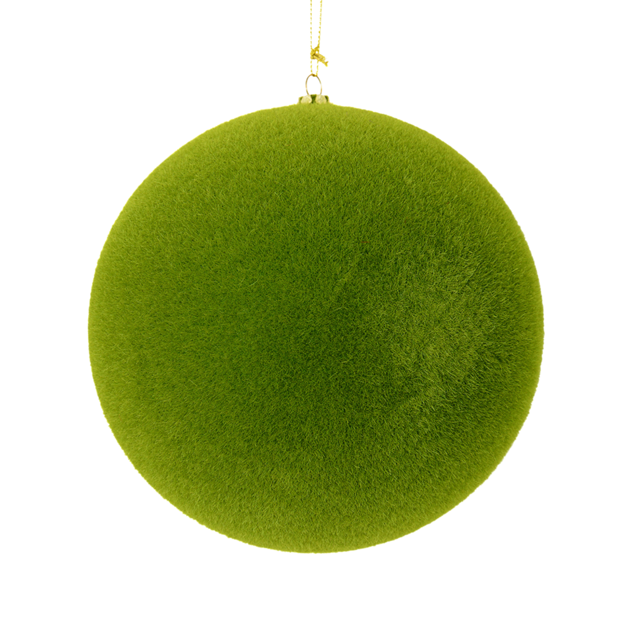 Green Flocked Ball Ornament | 6"