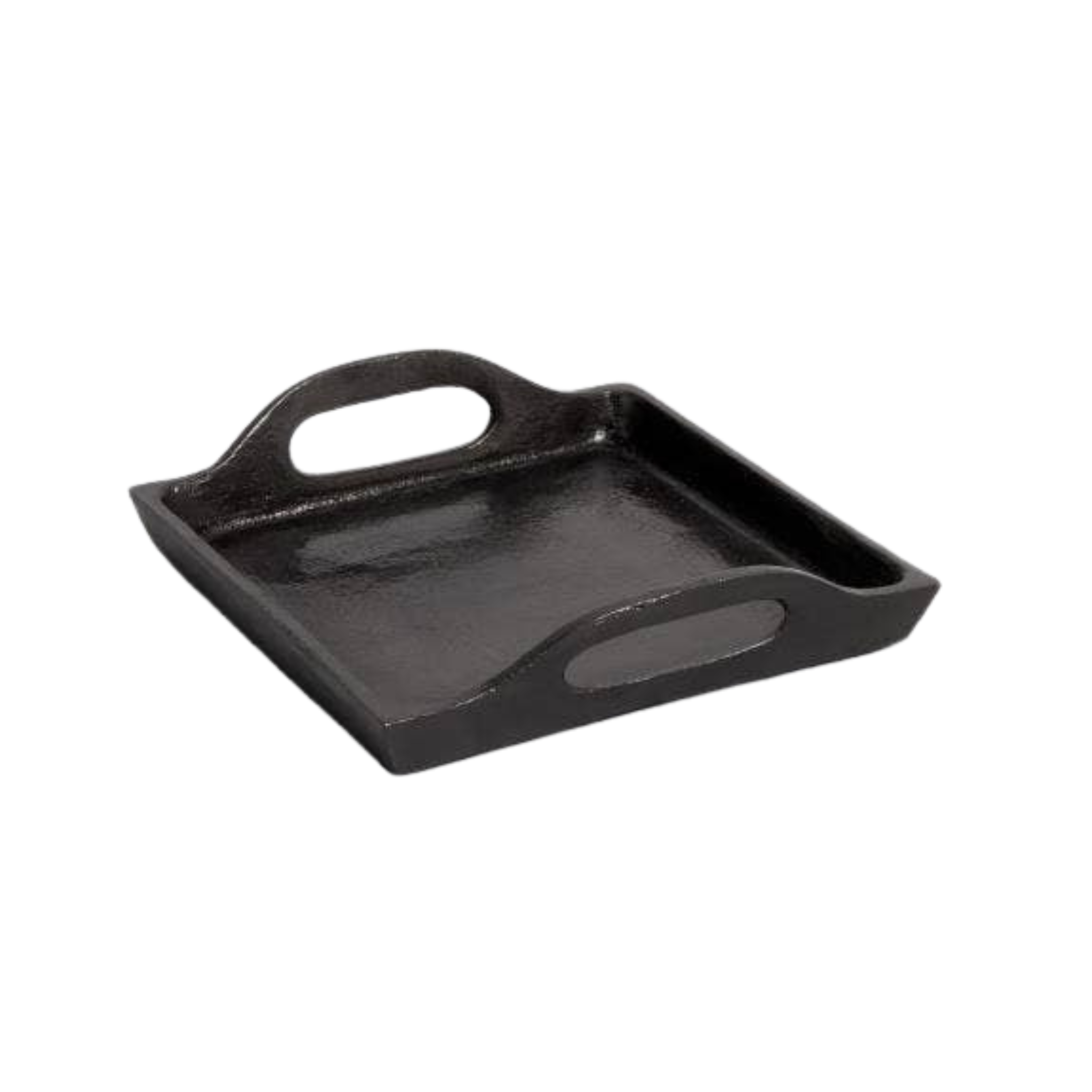 Rough Black Plated Serving Tray - Large