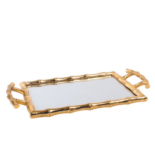 Gold Bamboo Vanity Tray