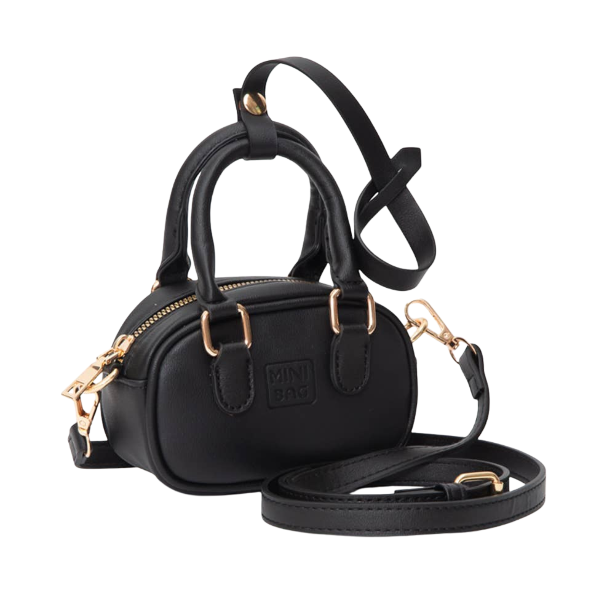 Black Faux Leather Mini Bag Crossbody