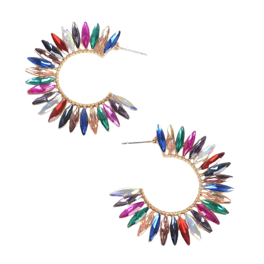 Rhinestone Earrings | Multicolor
