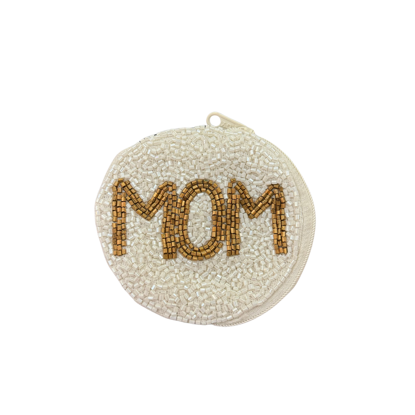 Mom Beaded Coin Purse