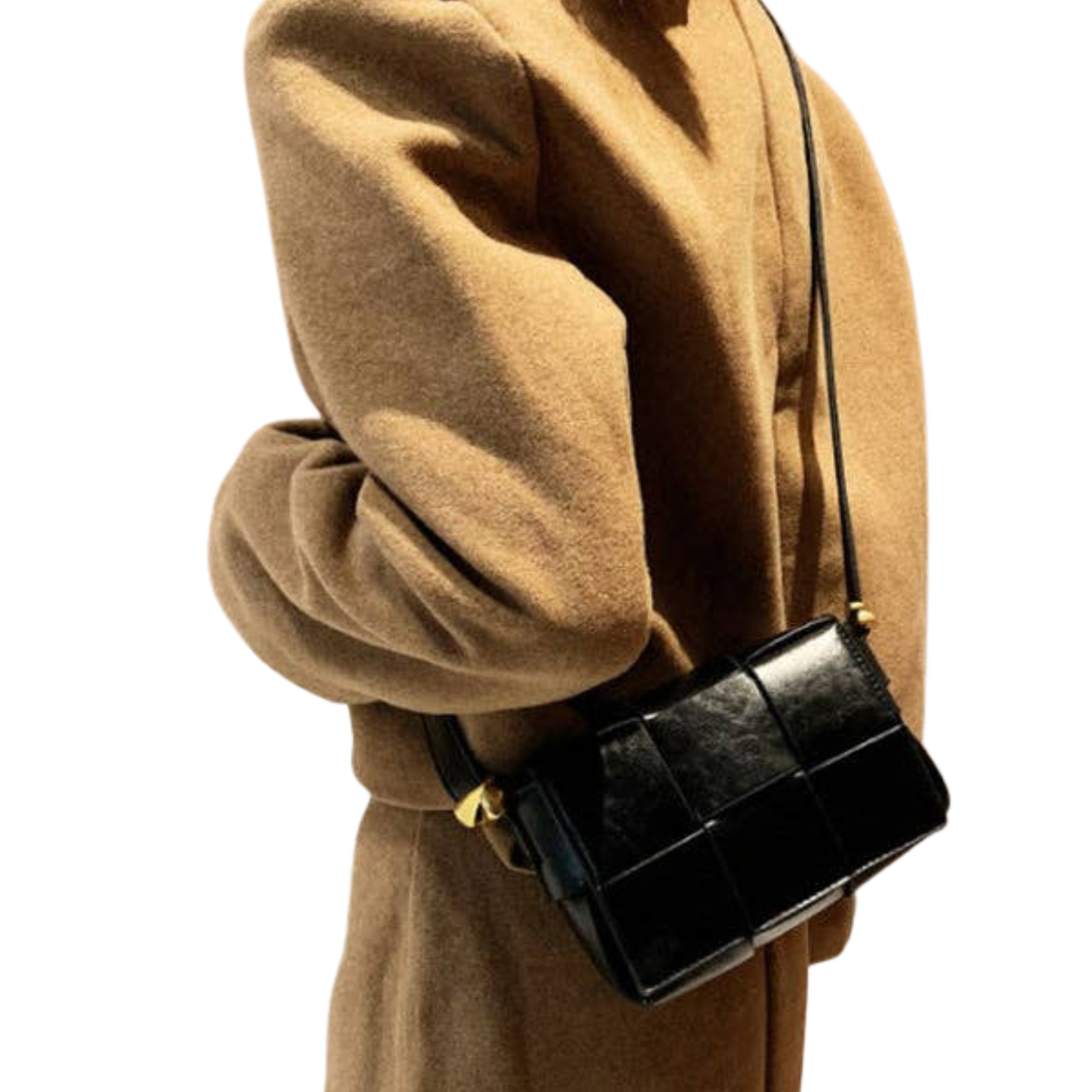 Geometric Split-Joint Shoulder Bag | Black