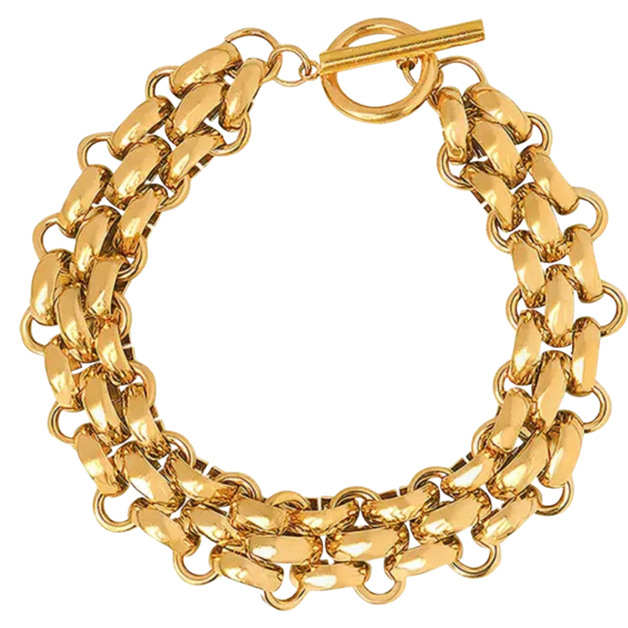 Estate Panther Chain Link Bracelet – 14K Gold