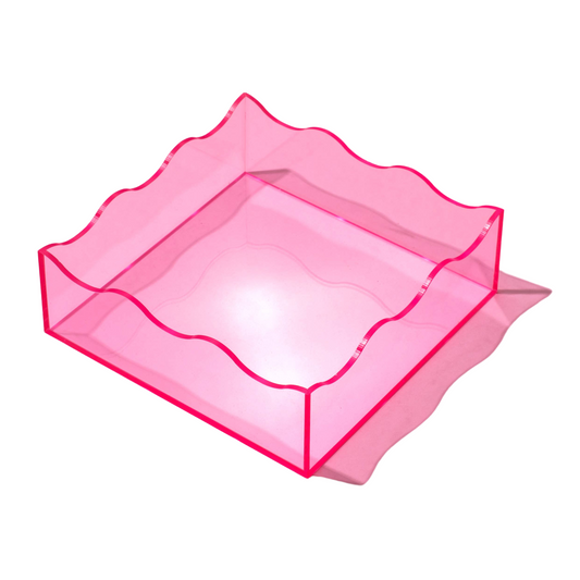 Wavy Tray - Square - Light Pink