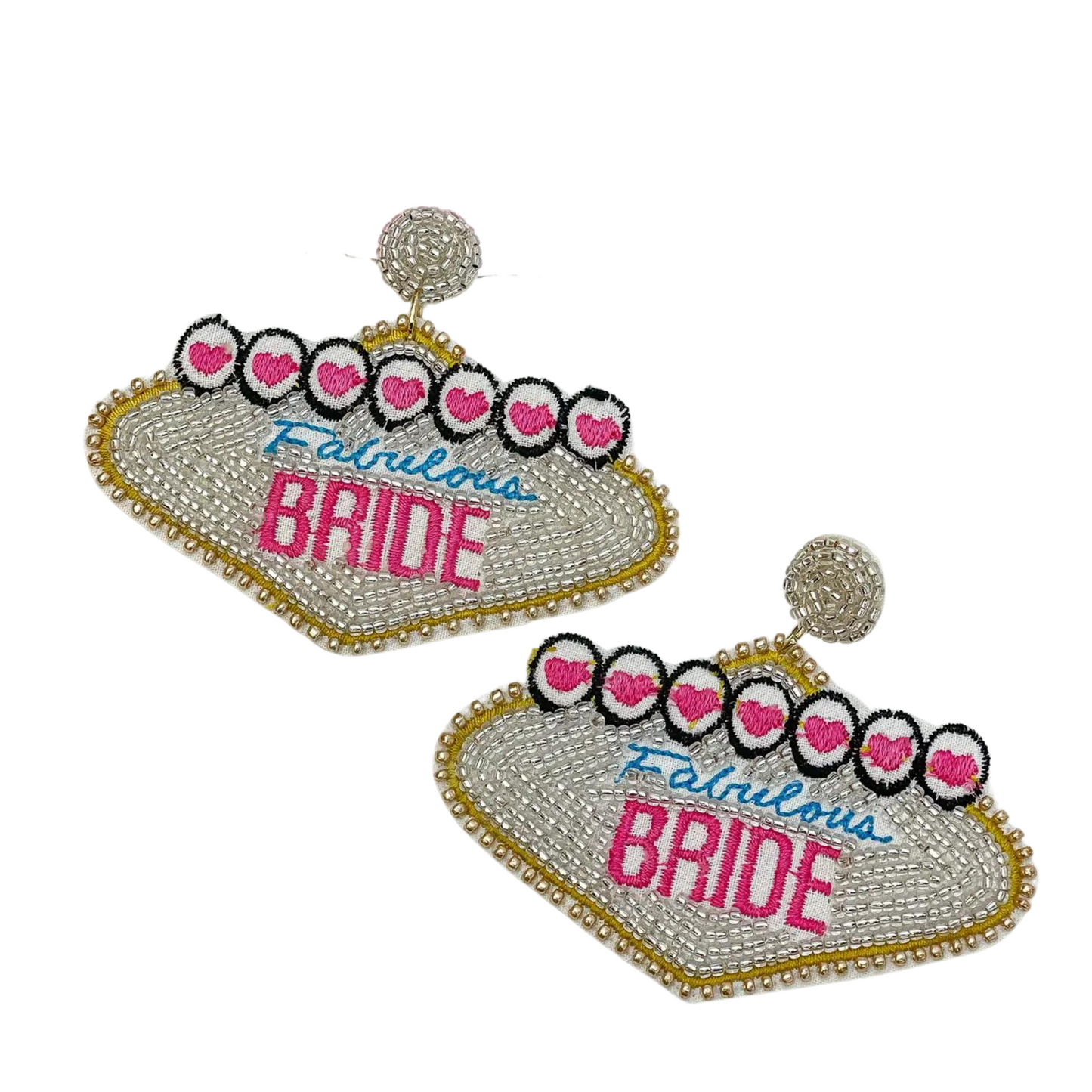 Vegas Bride Beaded Earrings