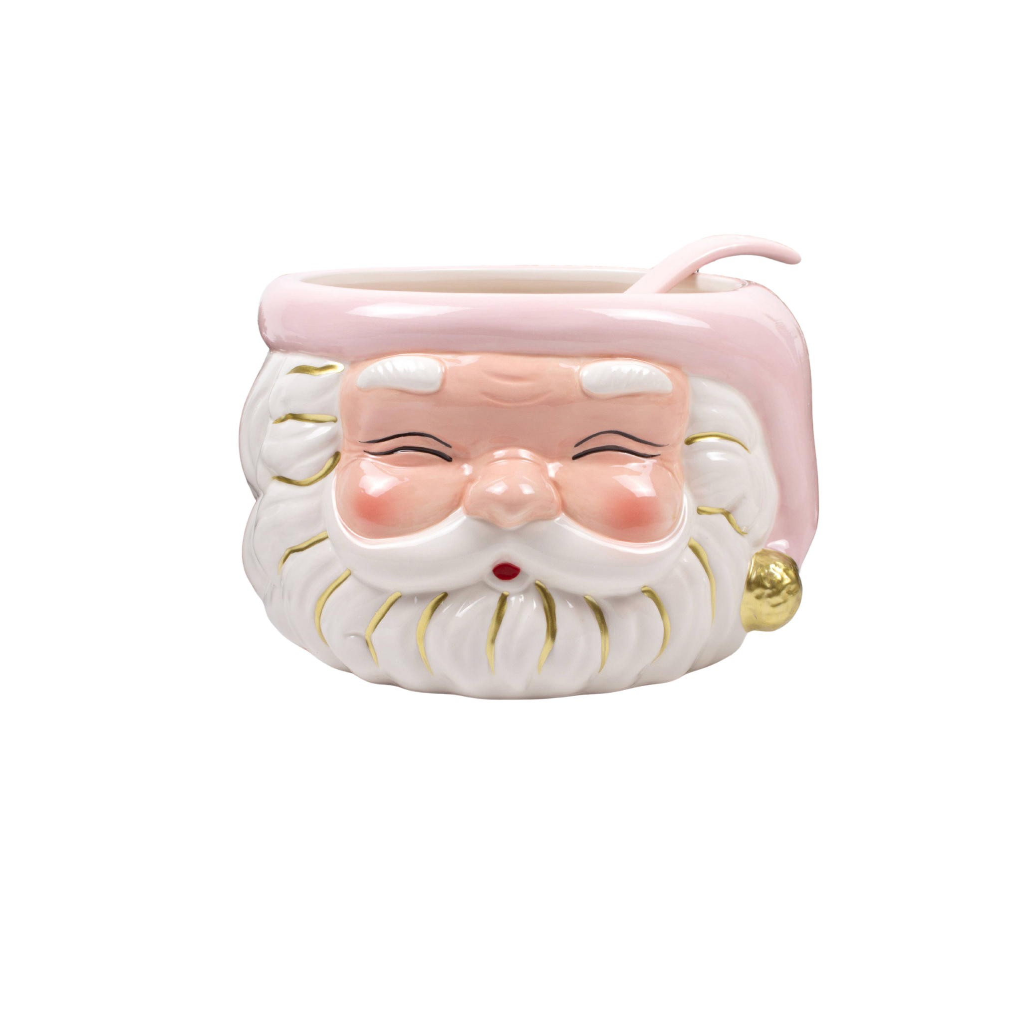 Pink Santa Punch Bowl & Ladle