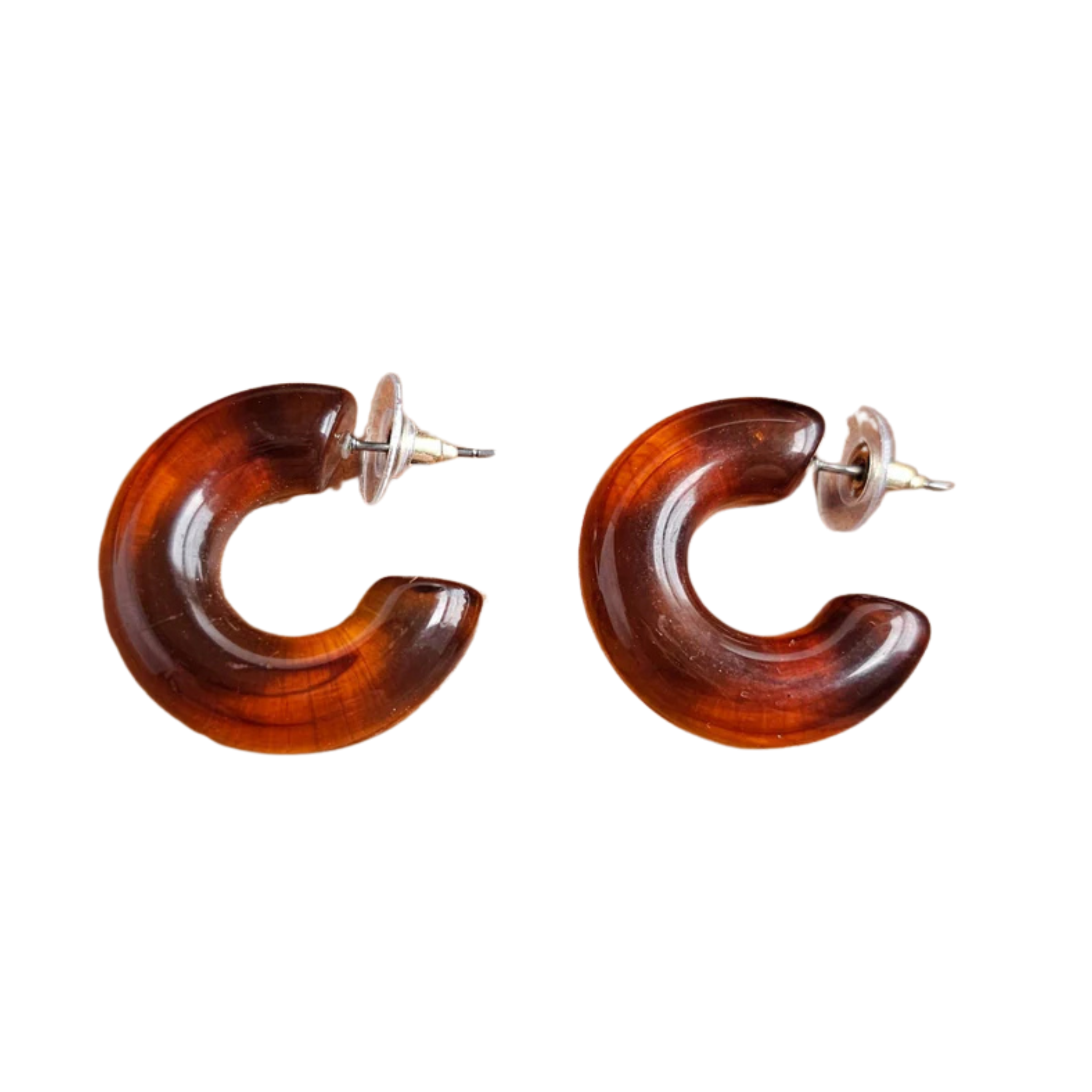 Simple Chic Acrylic Geometric Earrings | Coffee