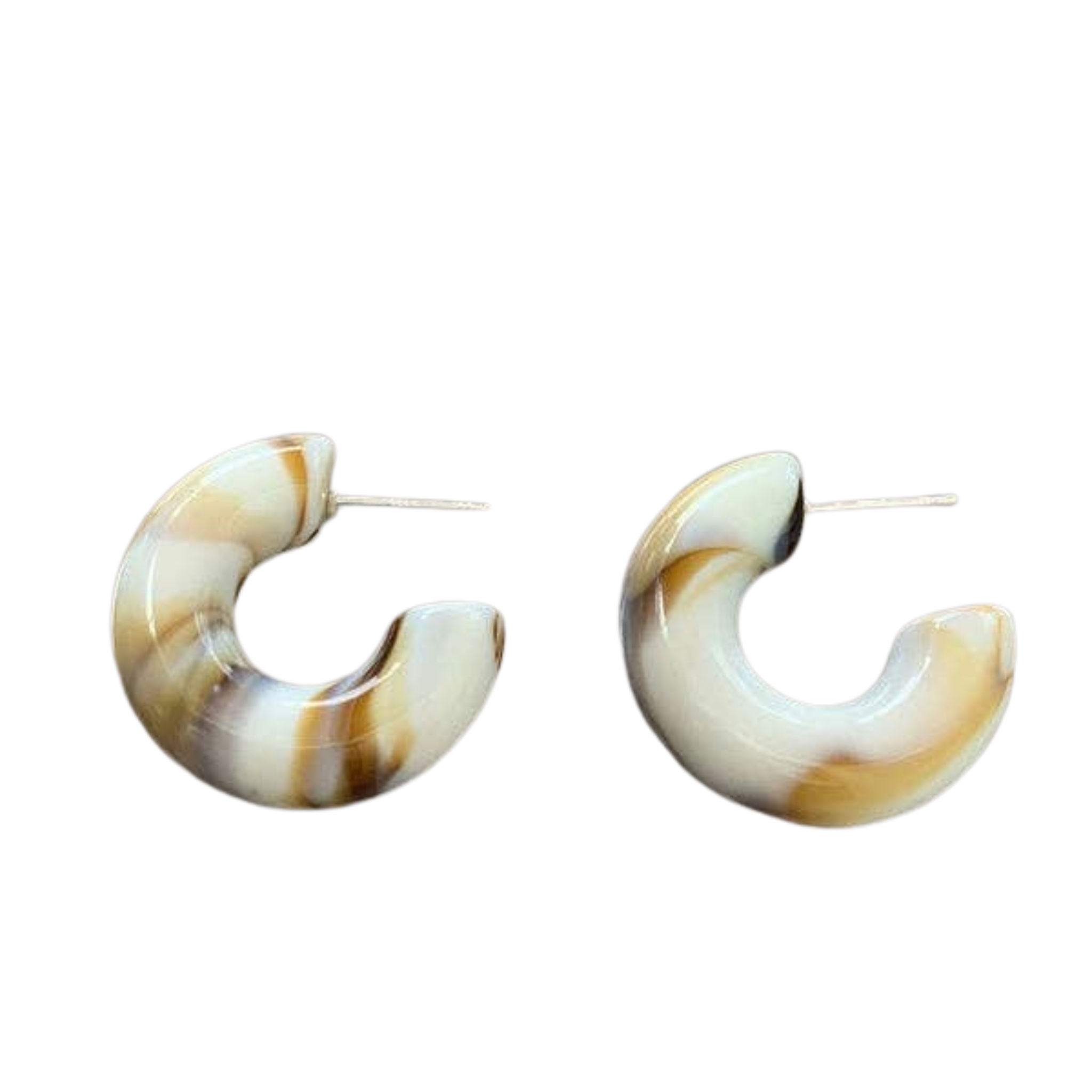 Simple Chic Acrylic Geometric Earrings | Creamy White