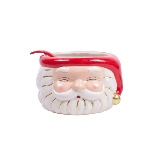 Red Santa Punch Bowl and Ladle